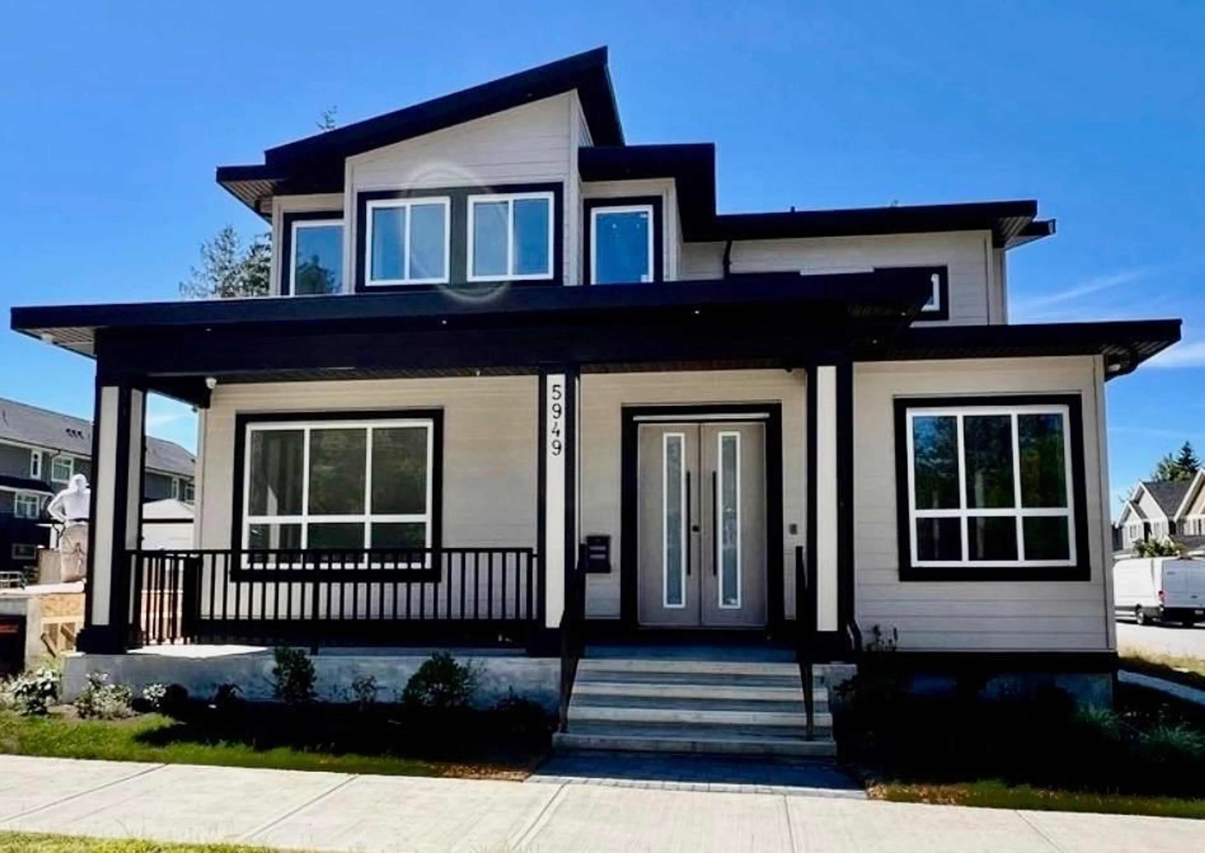 Home with vinyl exterior material, street for 5949 142 STREET, Surrey British Columbia V3X1C8