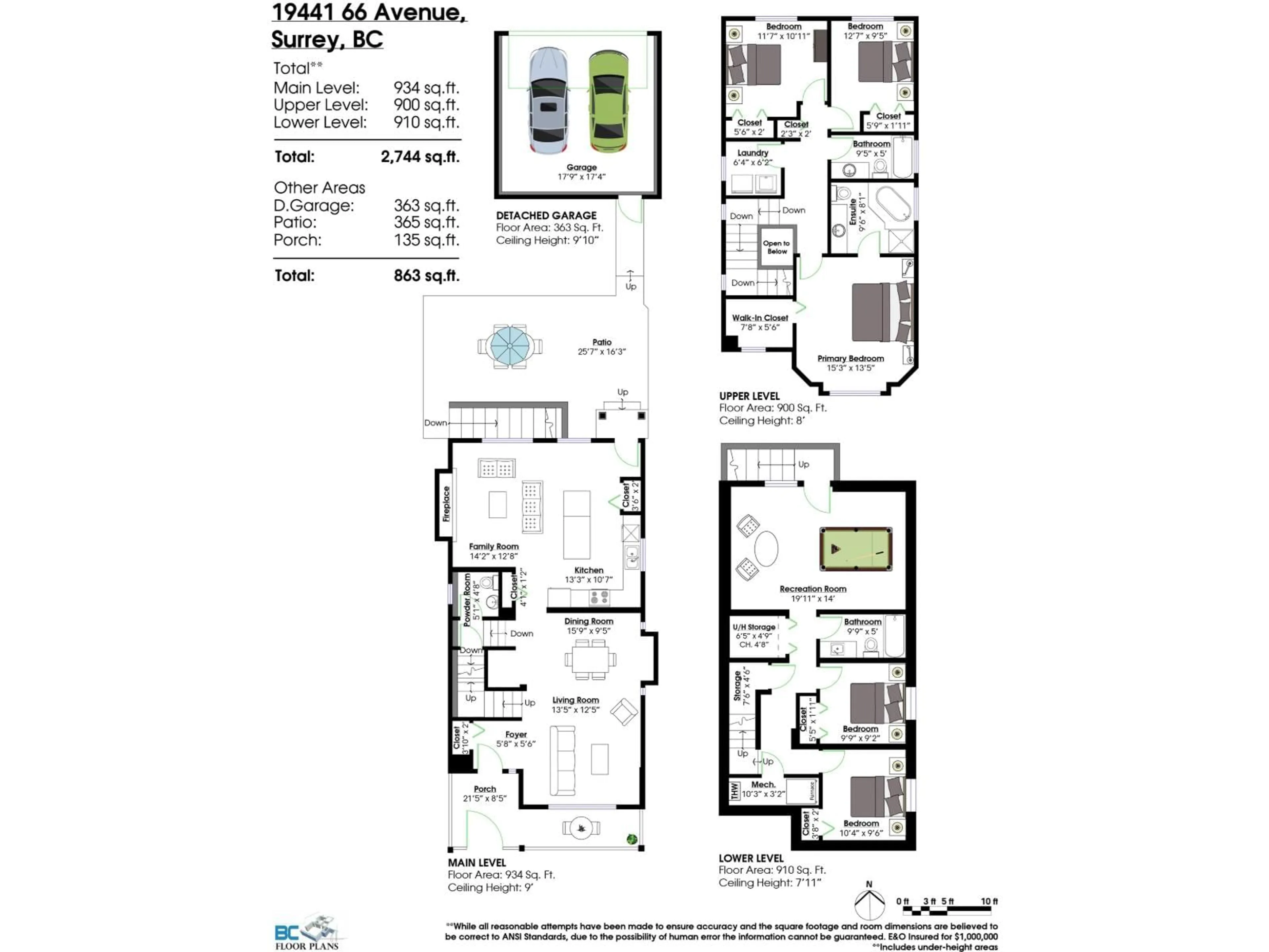 Floor plan for 19441 66 AVENUE, Surrey British Columbia V4N0C3