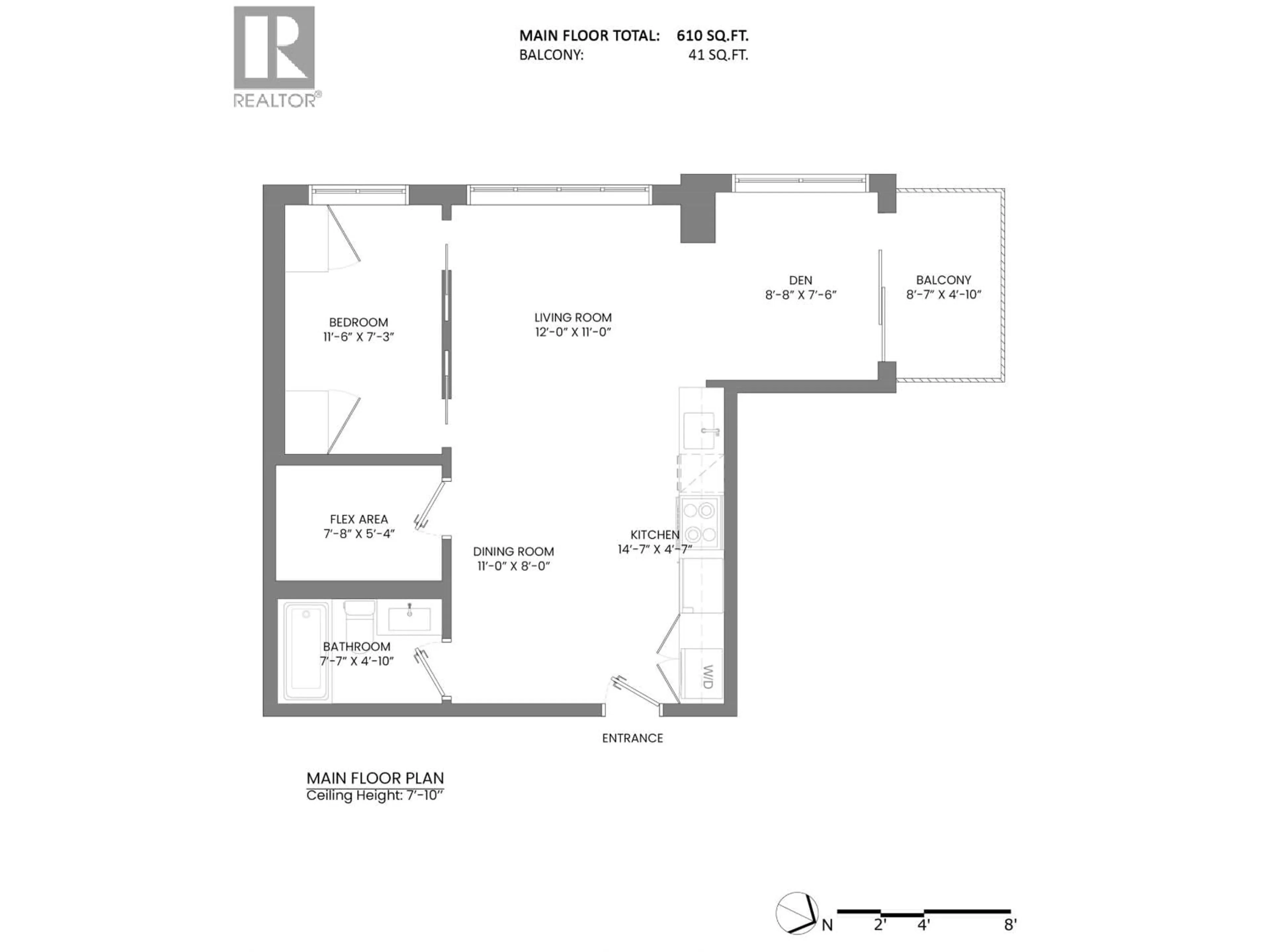Floor plan for 1209 - 1133 HORNBY STREET, Vancouver British Columbia V6Z1W1