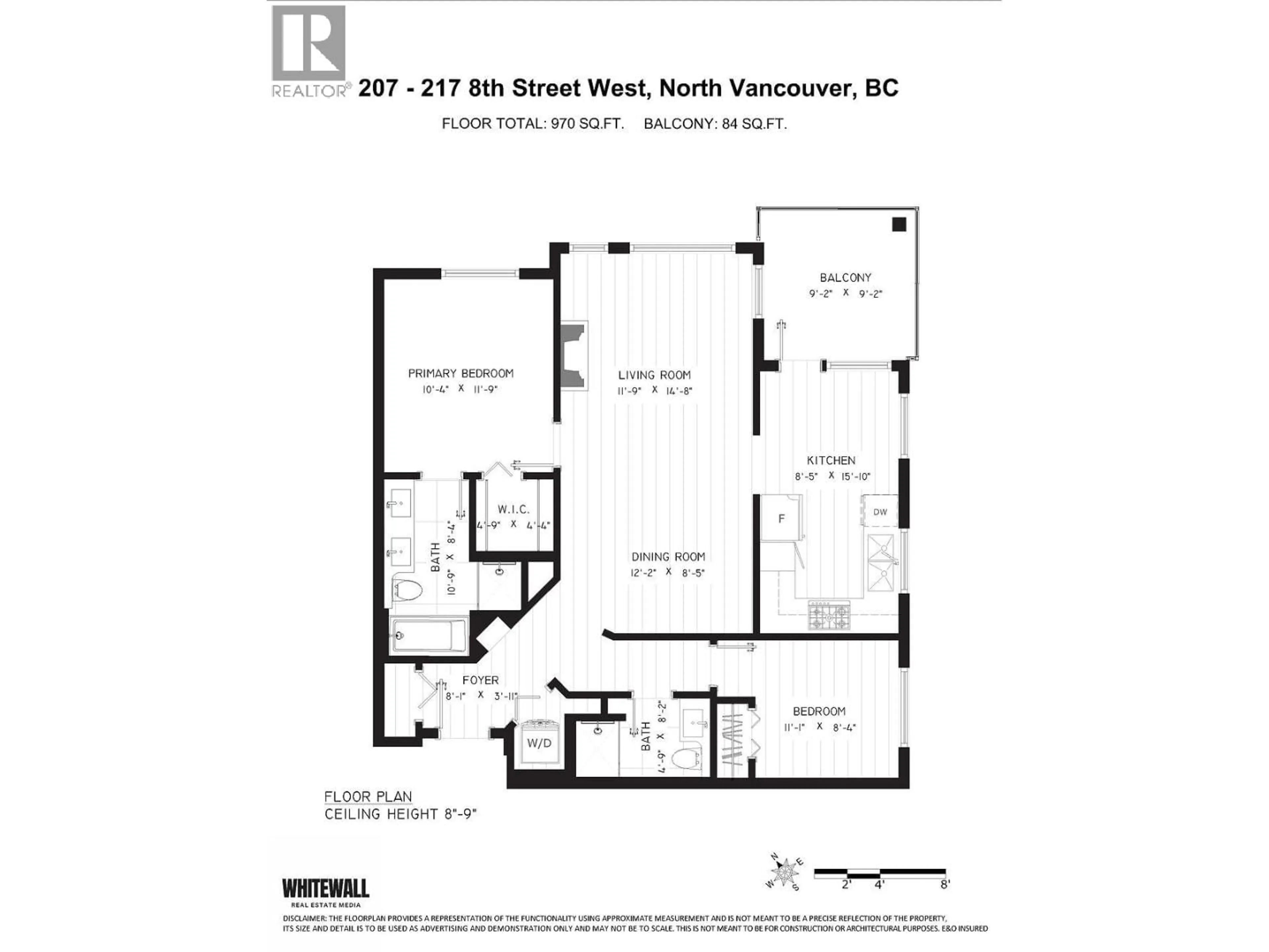 Floor plan for 207 - 217 8TH STREET, North Vancouver British Columbia V7M0C2