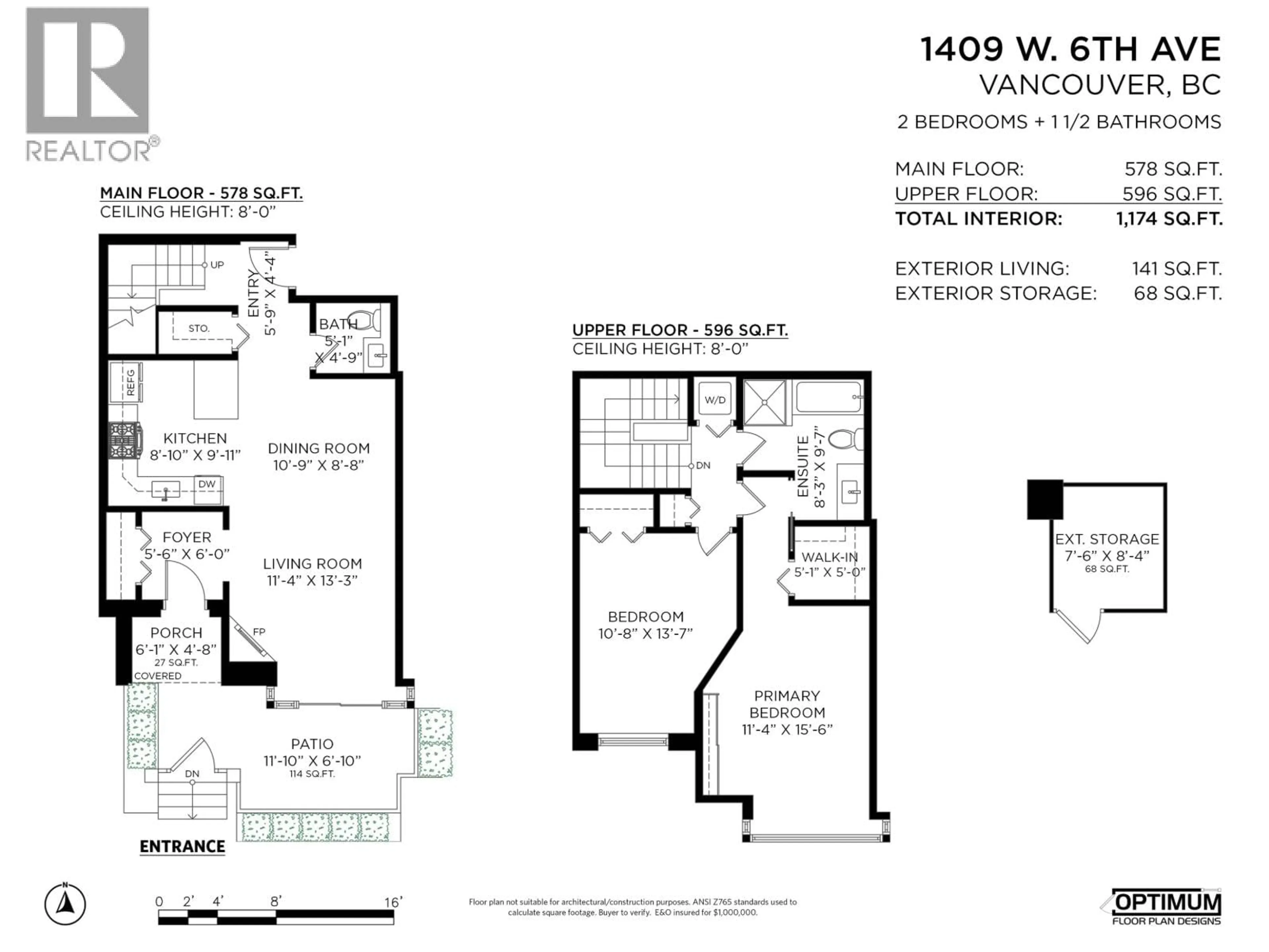 Floor plan for 1409 6TH AVENUE, Vancouver British Columbia V6H4E9