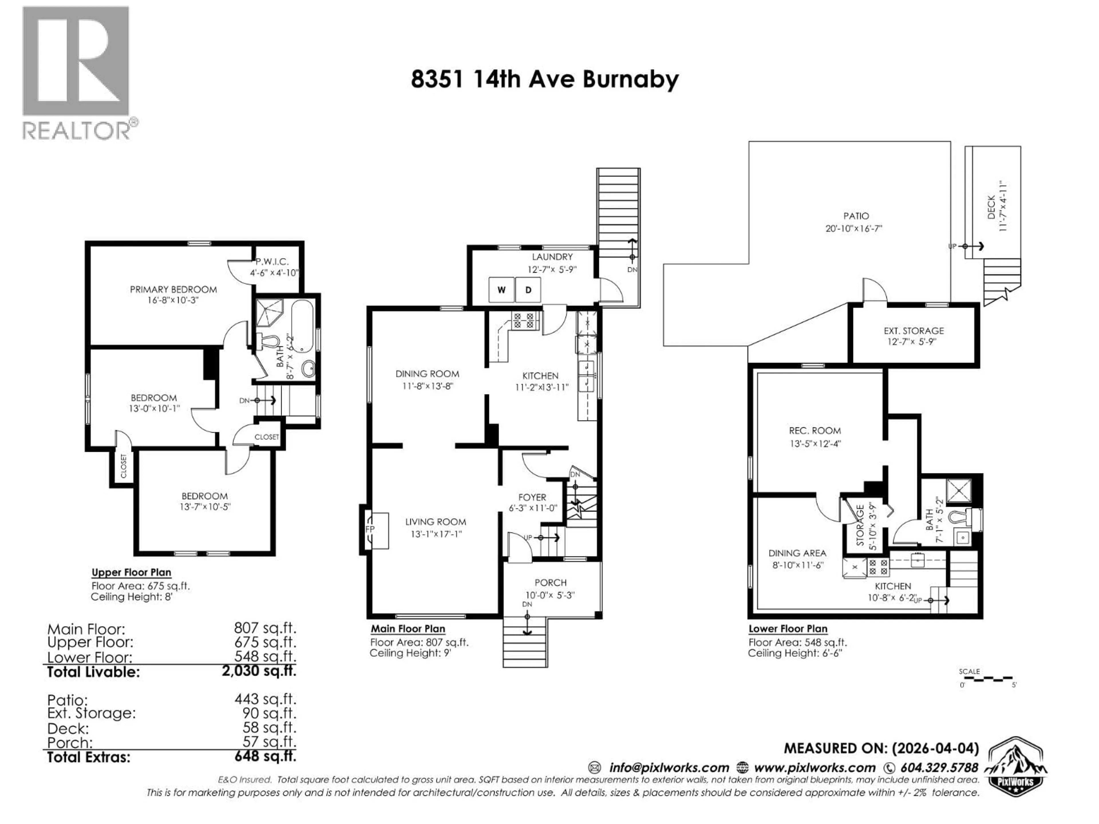 Floor plan for 8351 14TH AVENUE, Burnaby British Columbia V3N2C2