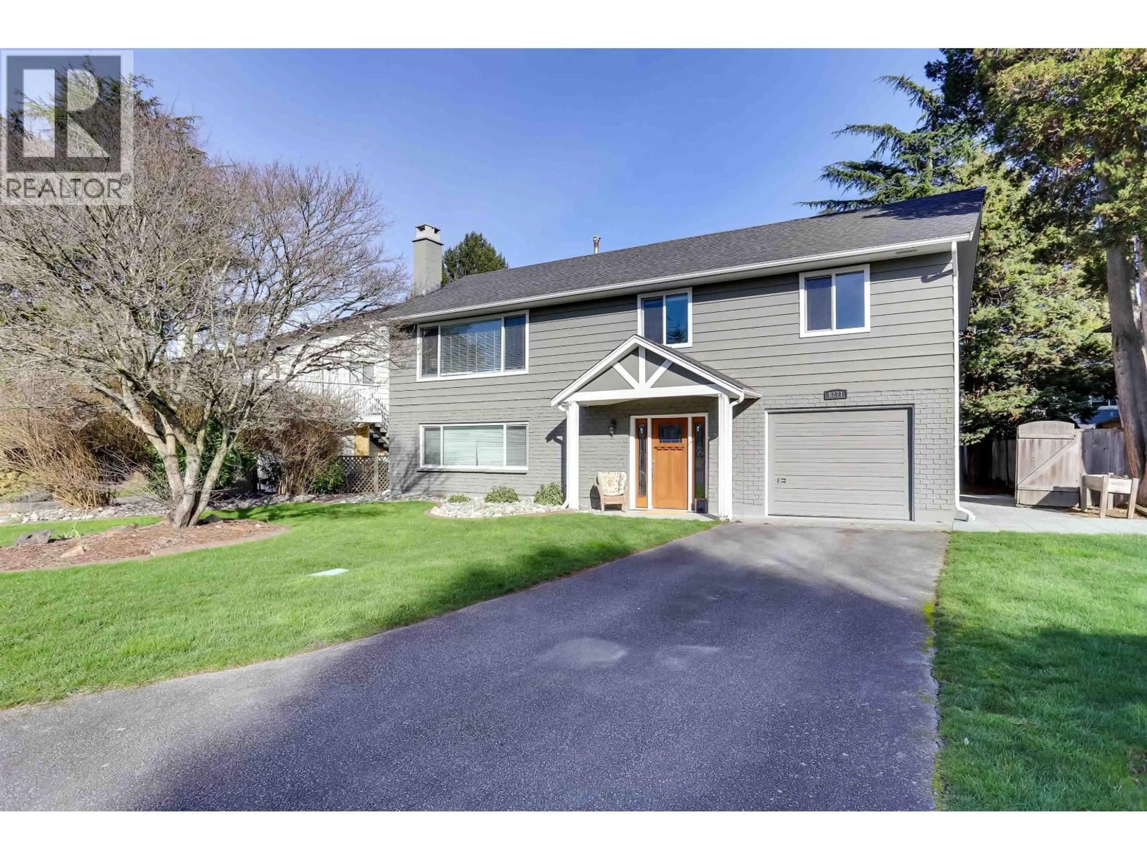 Home with vinyl exterior material, street for 8271 ROSEHILL DRIVE, Richmond British Columbia V7A2J6