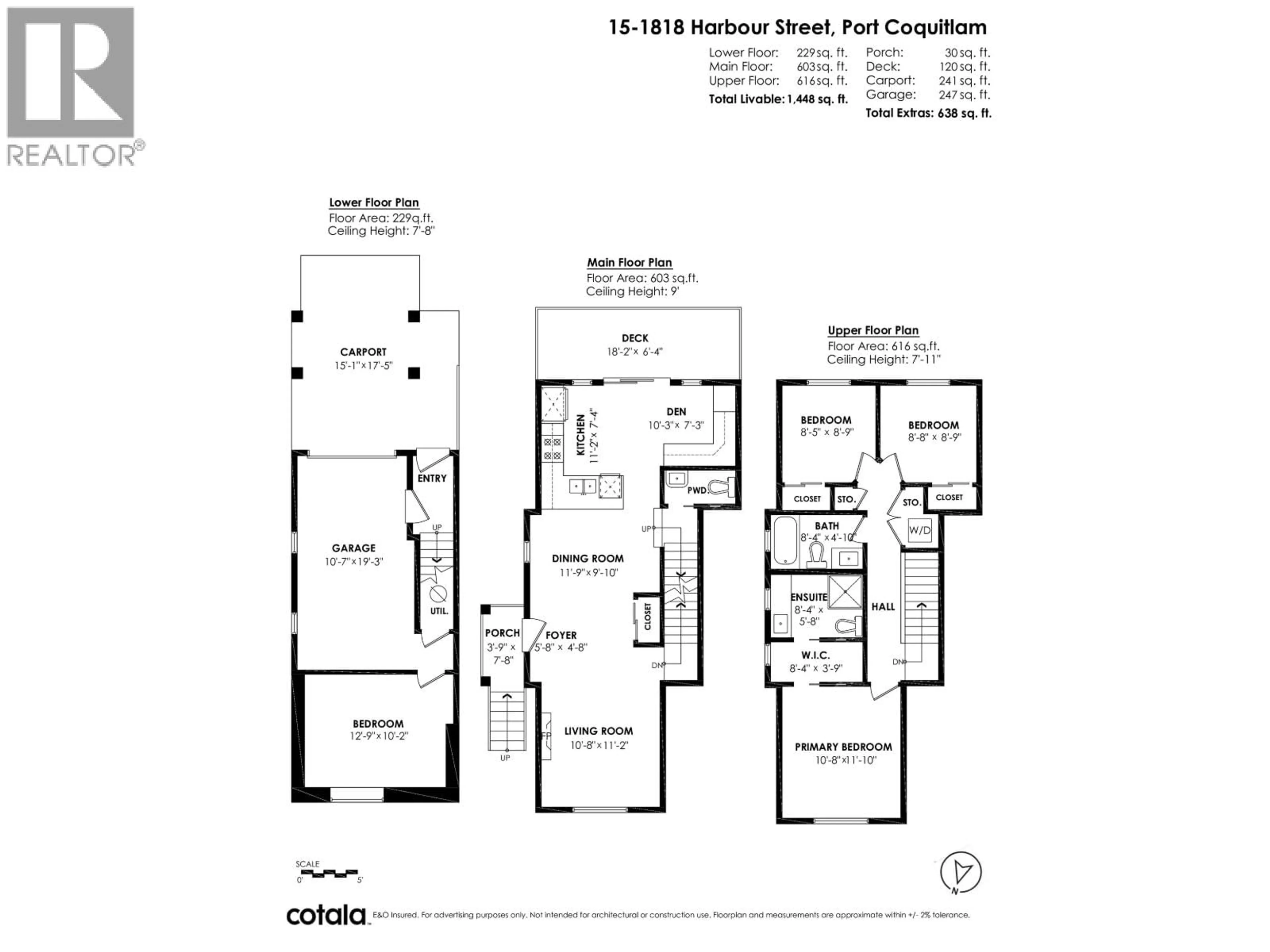 Floor plan for 15 - 1818 HARBOUR STREET, Port Coquitlam British Columbia V3C0E8