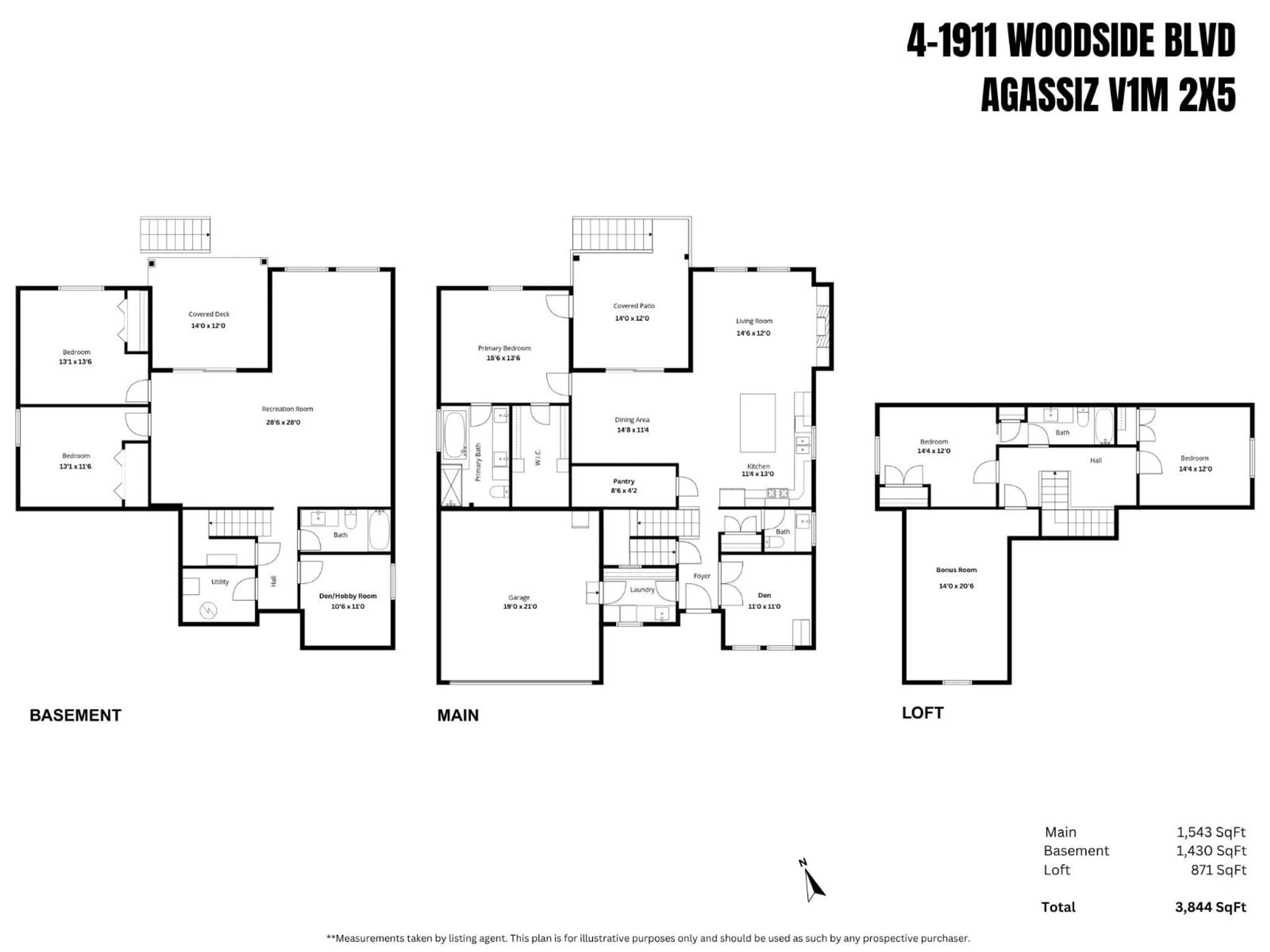 Floor plan for 4 - 1911 WOODSIDE BOULEVARD, Agassiz British Columbia V0M1A1
