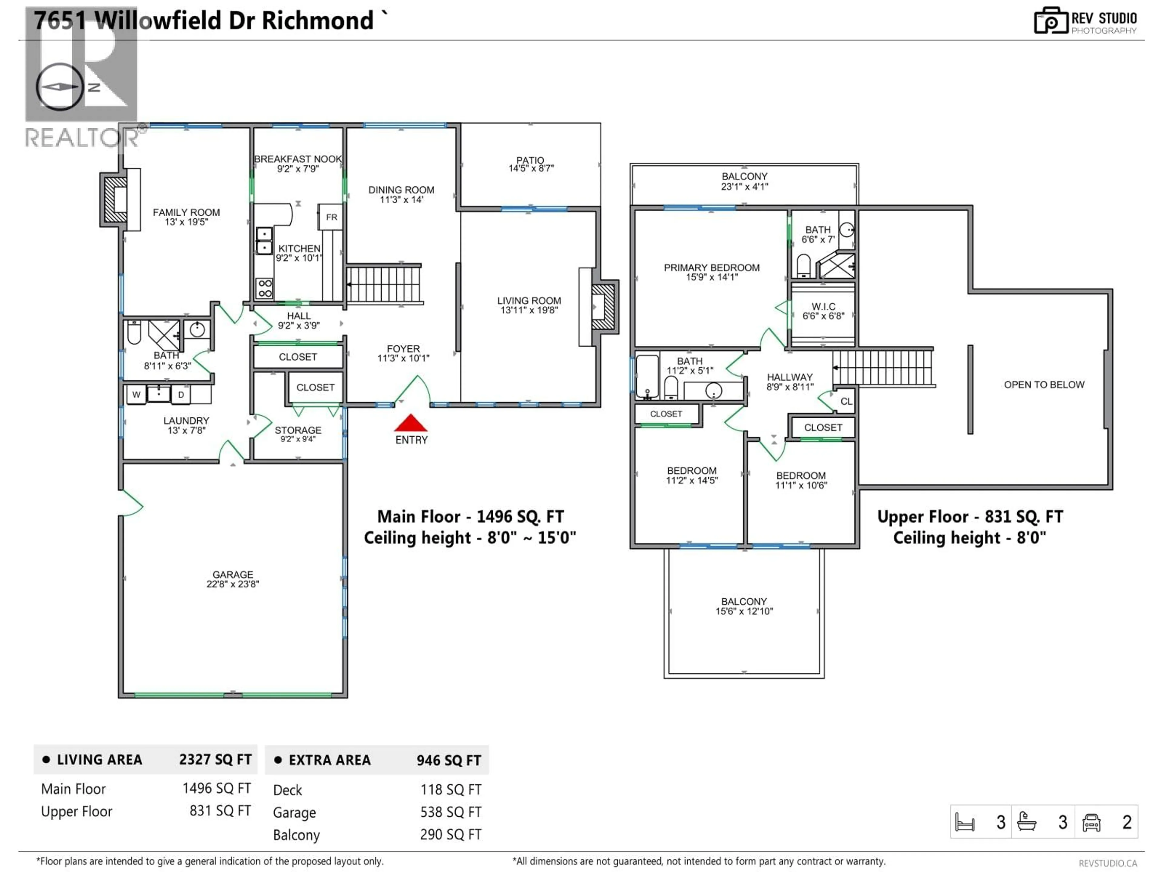 Floor plan for 7651 WILLOWFIELD DRIVE, Richmond British Columbia V7C4S8