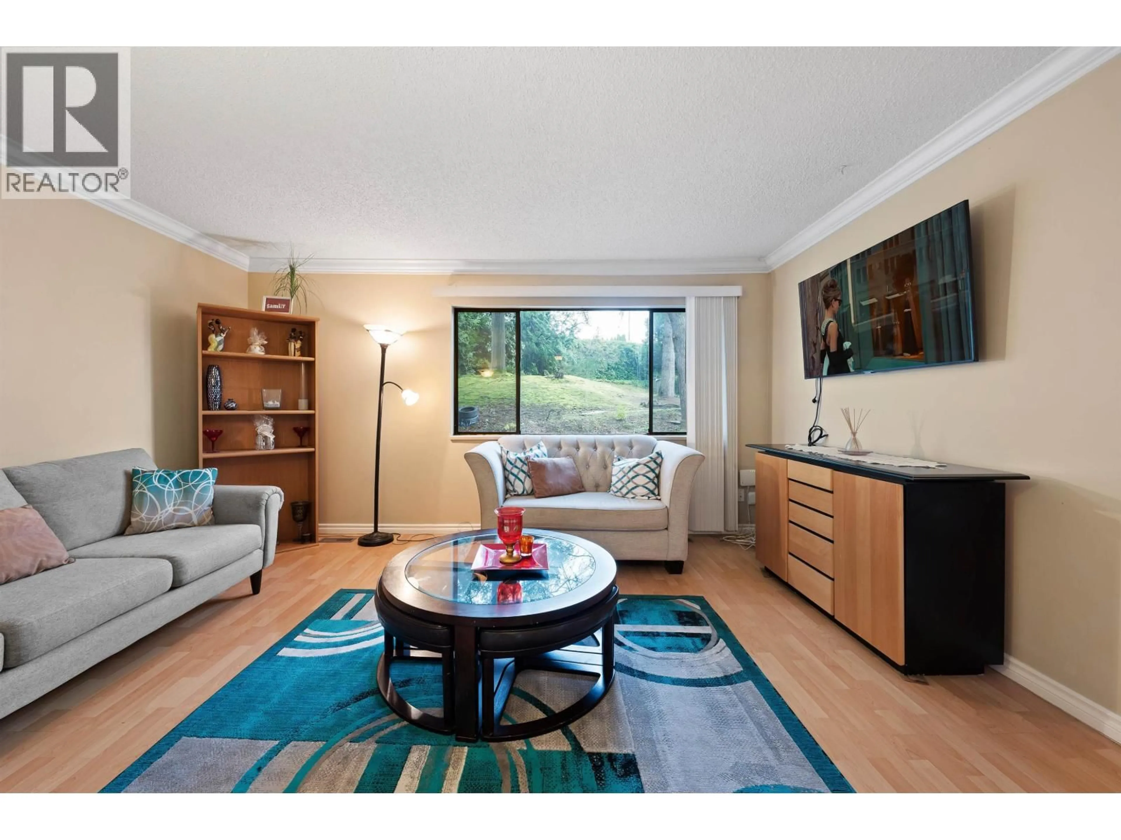 Living room with furniture, wood/laminate floor for 22 - 2880 DACRE AVENUE, Coquitlam British Columbia V3C4H6