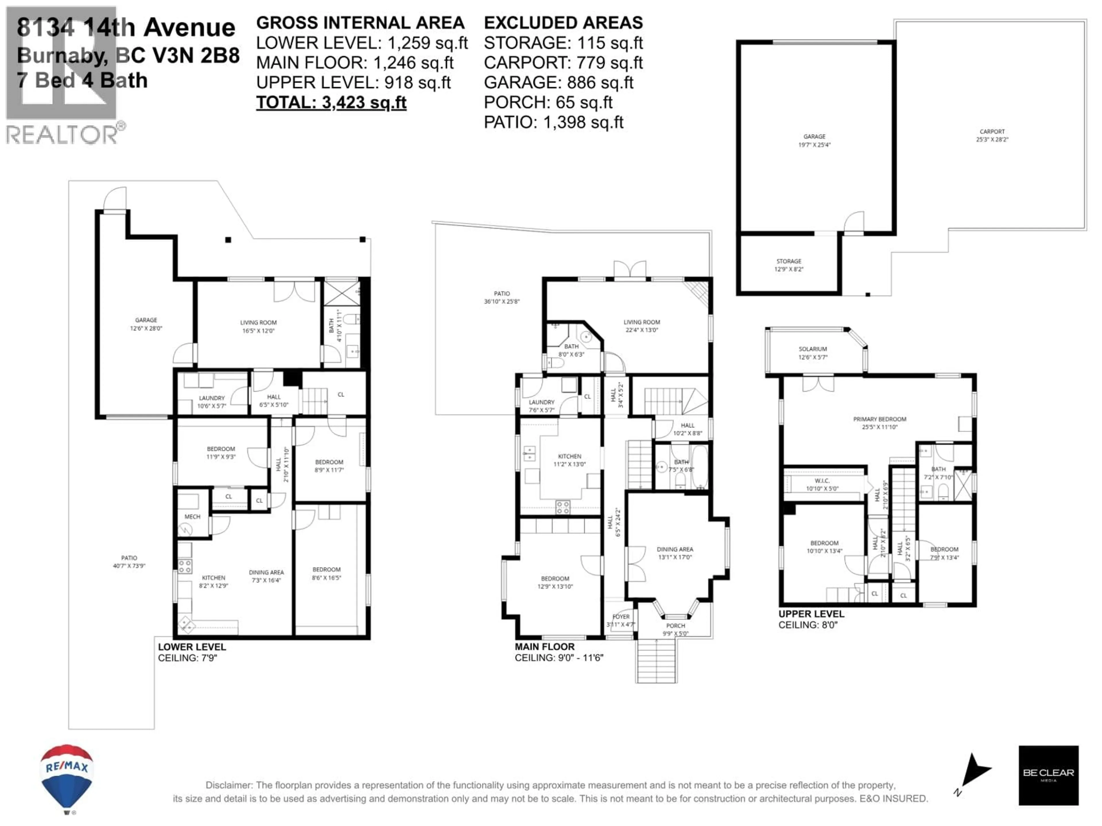 Floor plan for 8134 14TH AVENUE, Burnaby British Columbia V3N2B8