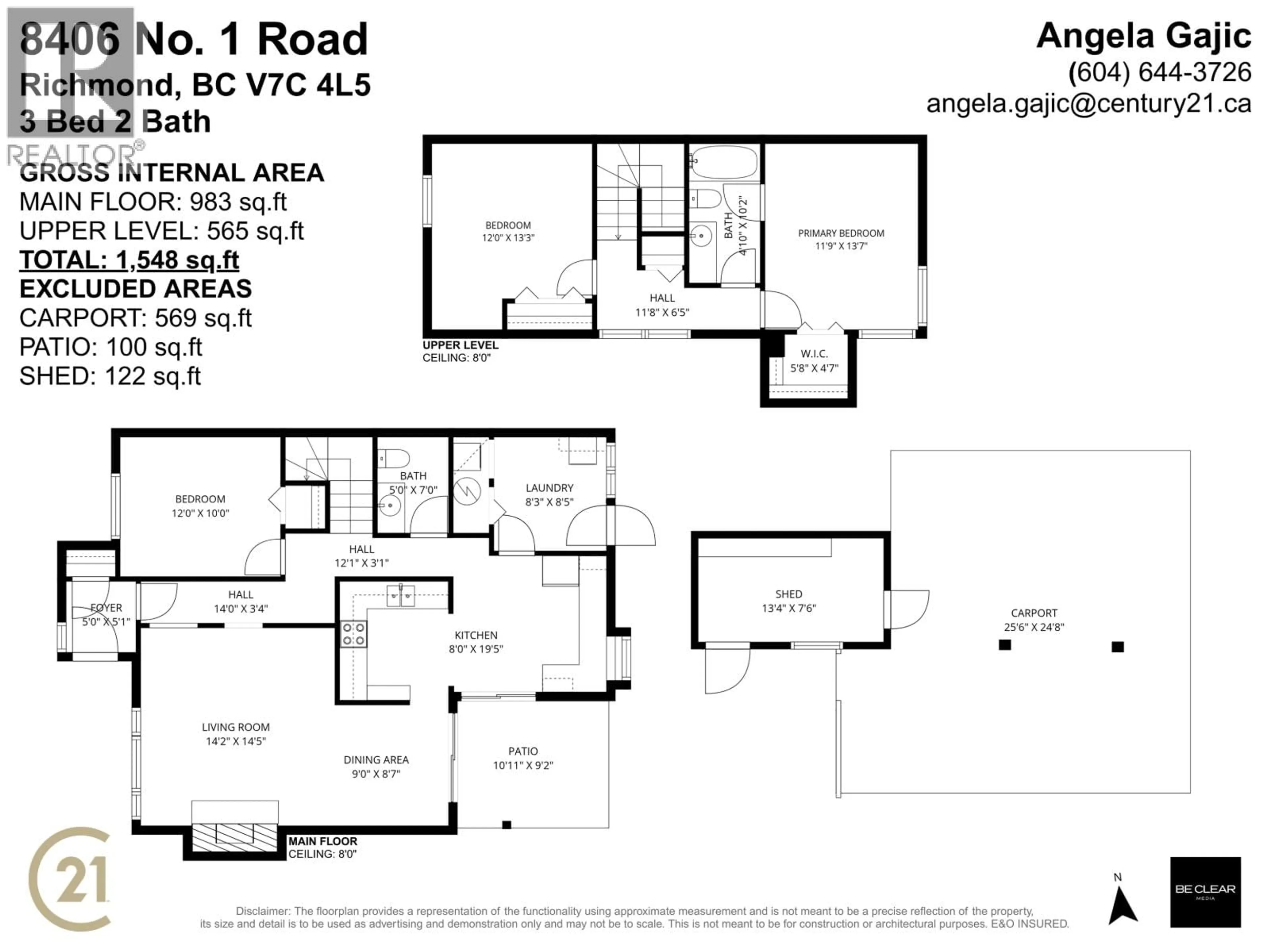 Floor plan for 8406 NO. 1 ROAD, Richmond British Columbia V7C4L5