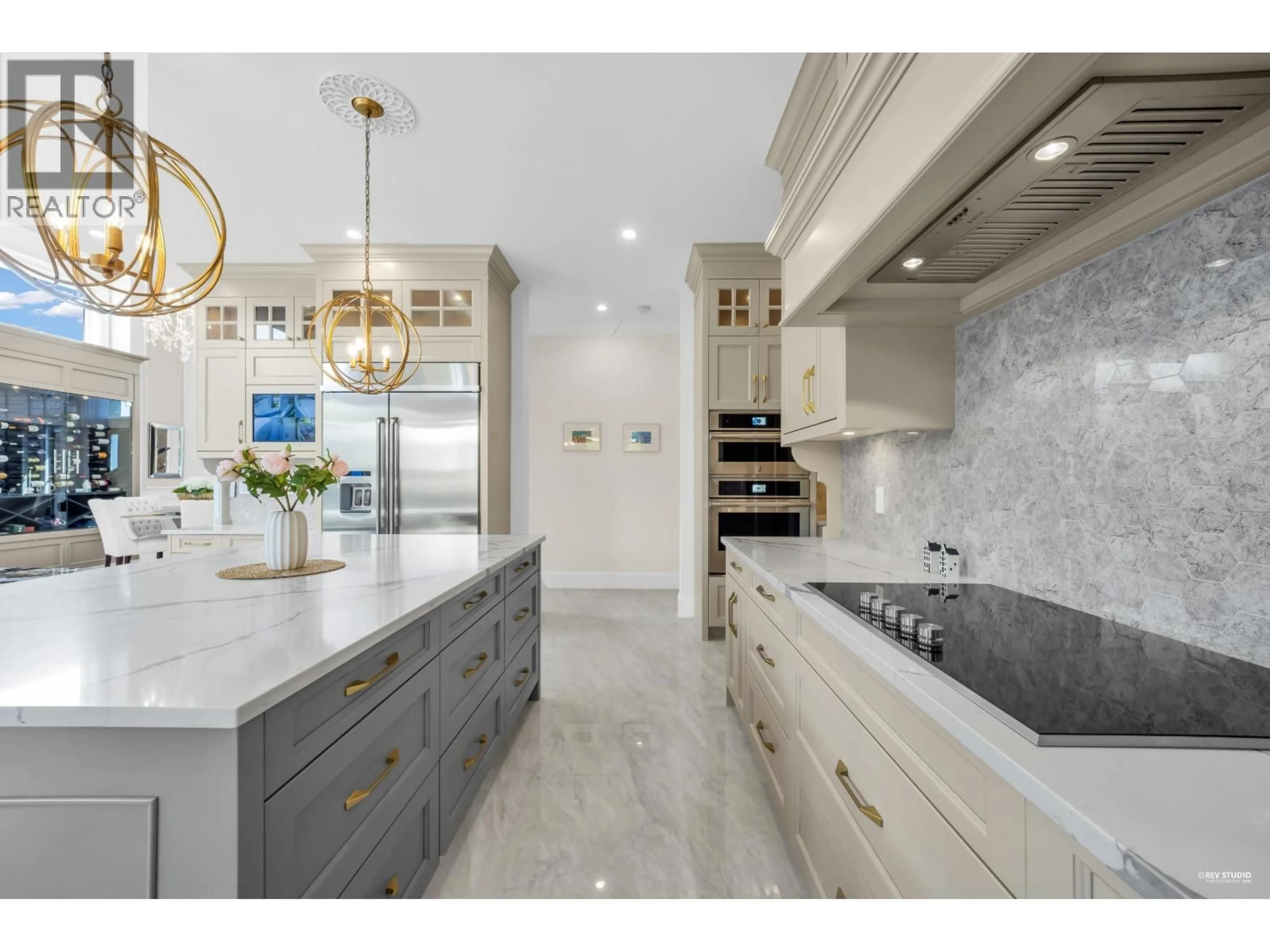 Contemporary kitchen, ceramic/tile floor for 8460 FAIRWAY ROAD, Richmond British Columbia V7C1Y6