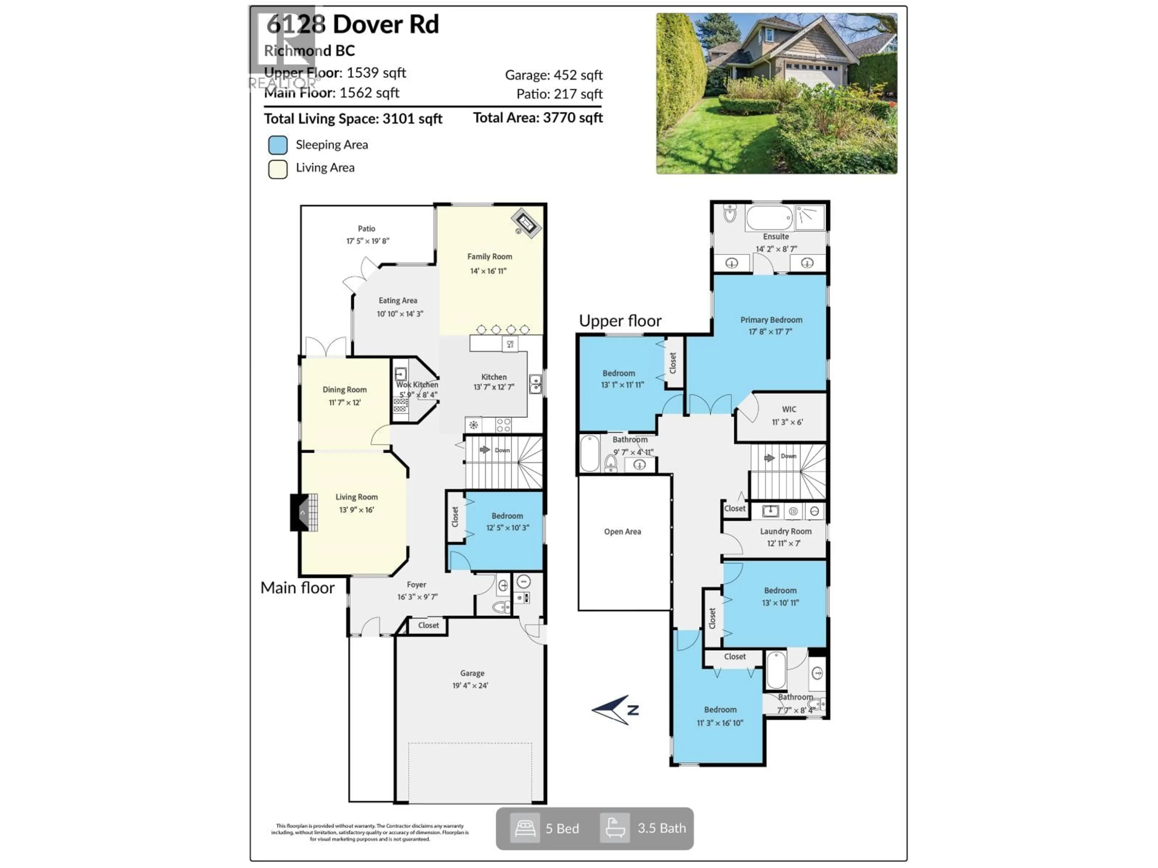 Floor plan for 6128 DOVER ROAD, Richmond British Columbia V7C3L1