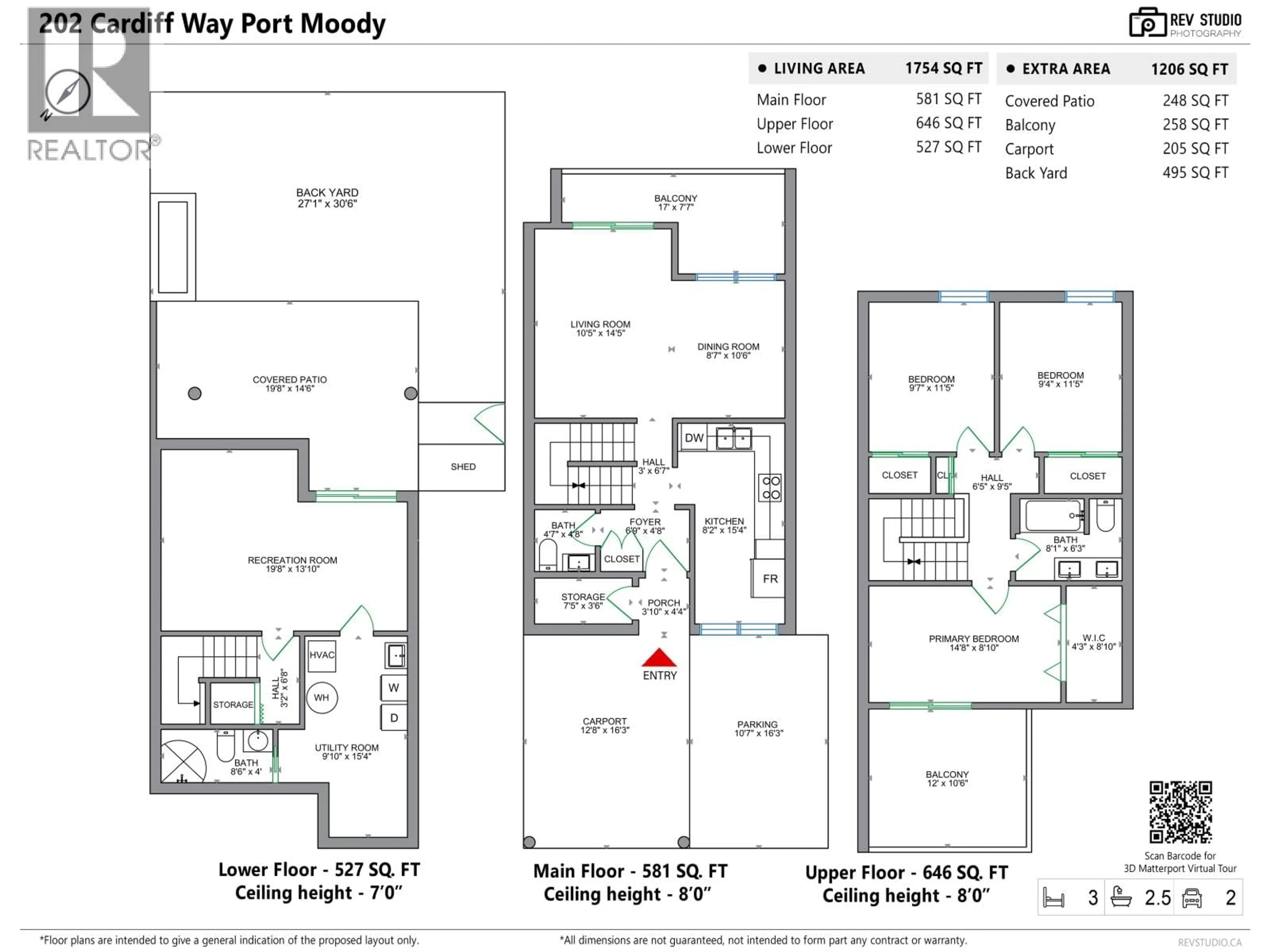 Floor plan for 202 CARDIFF WAY, Port Moody British Columbia V3H3X8