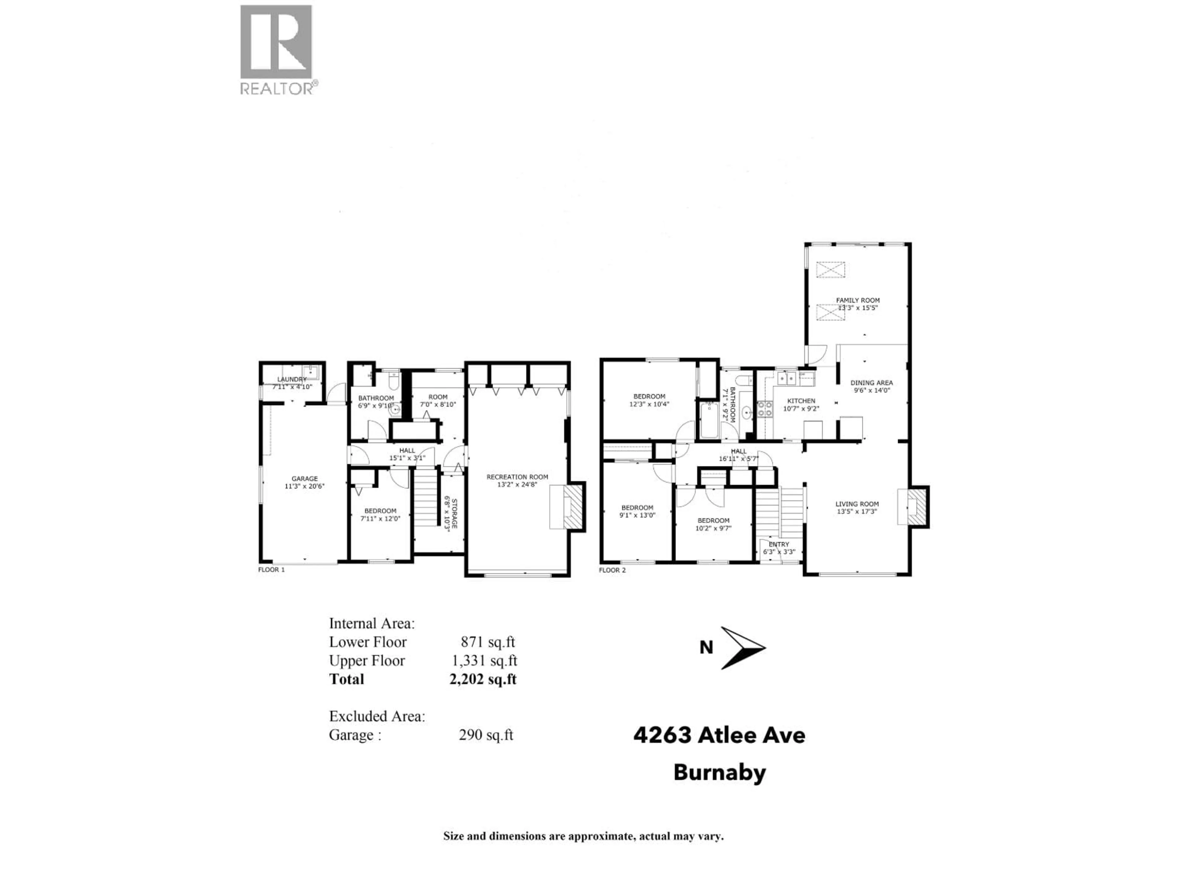 Floor plan for 4263 ATLEE AVENUE, Burnaby British Columbia V5G3R7