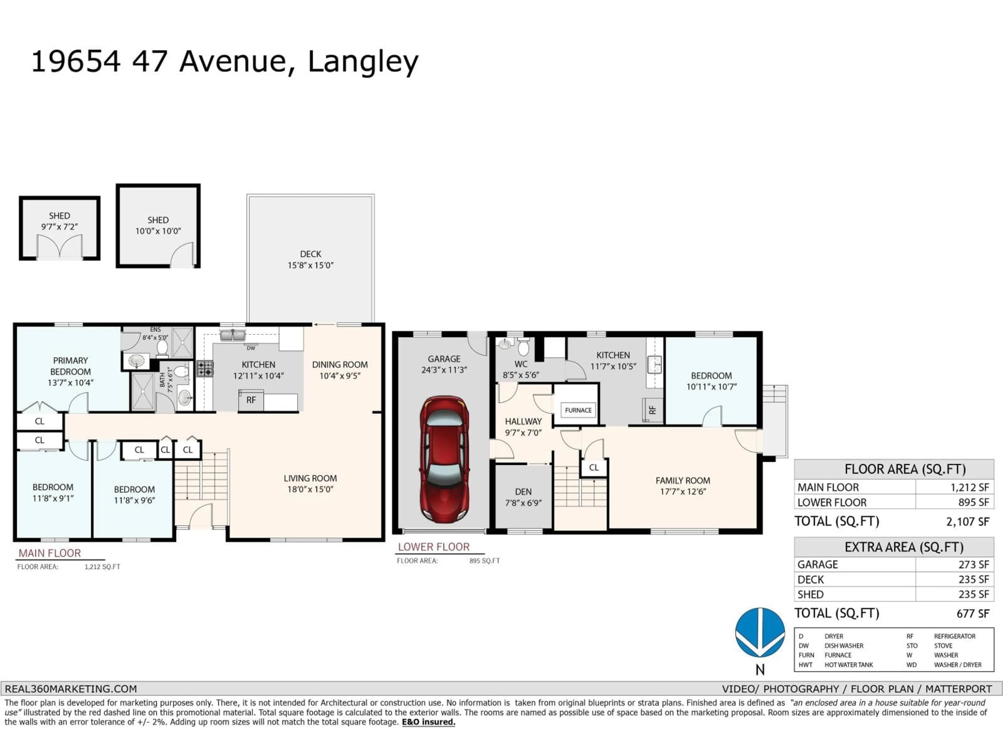Floor plan for 19654 47 AVENUE, Langley British Columbia V3A5G8