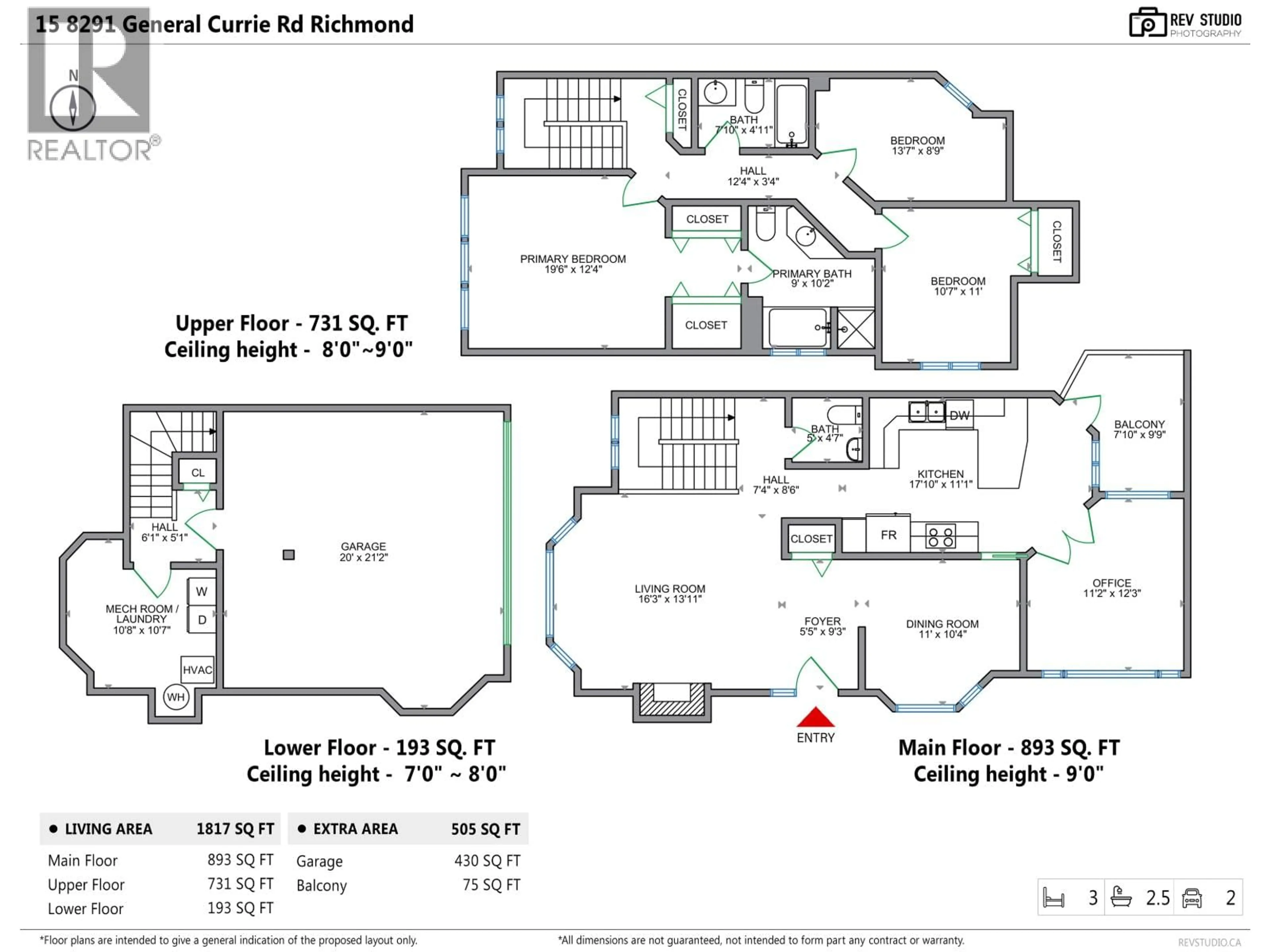 Floor plan for 15 - 8291 GENERAL CURRIE ROAD, Richmond British Columbia V6Y1L9