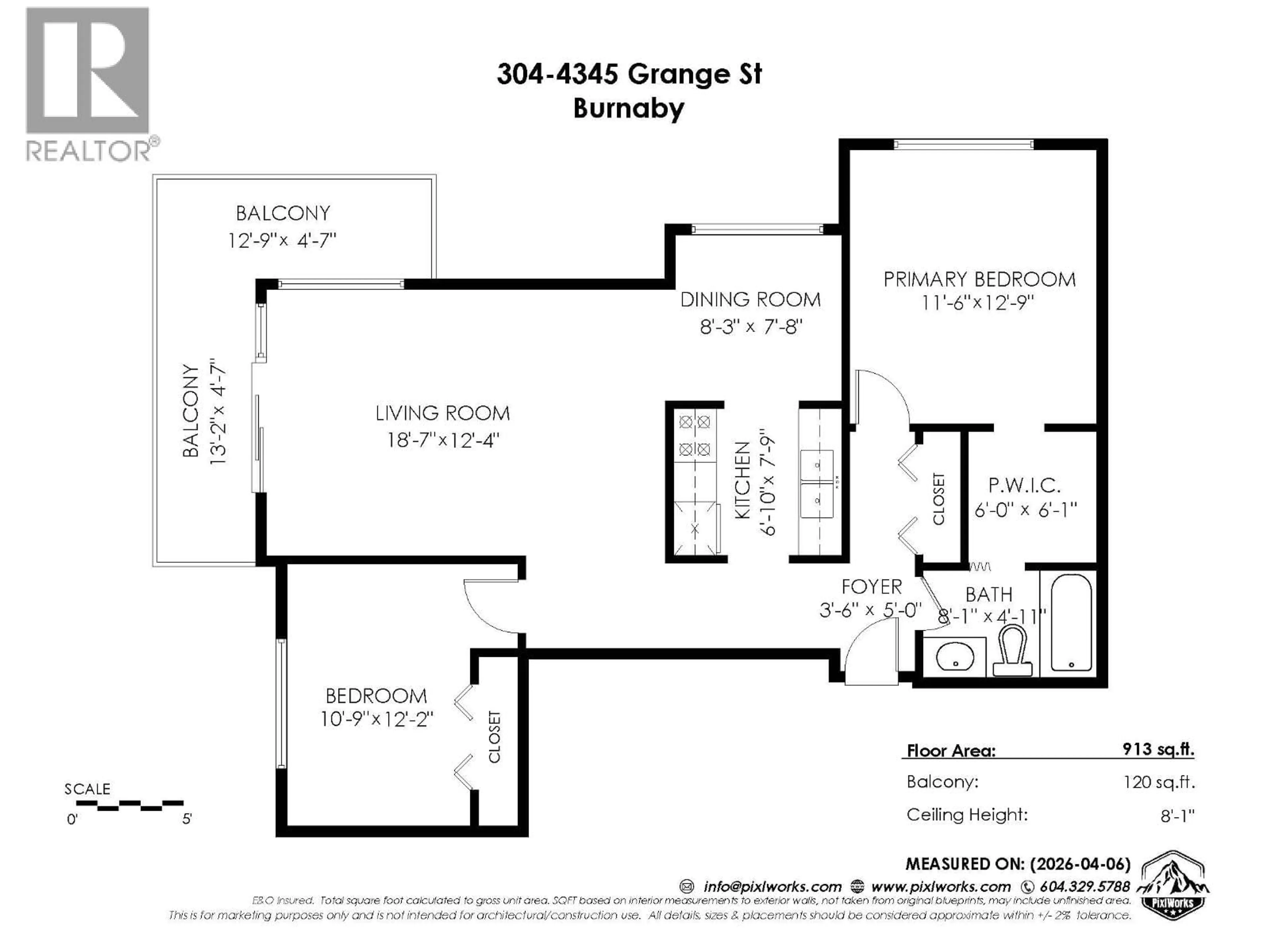 Floor plan for 304 - 4345 GRANGE STREET, Burnaby British Columbia V5H1P4