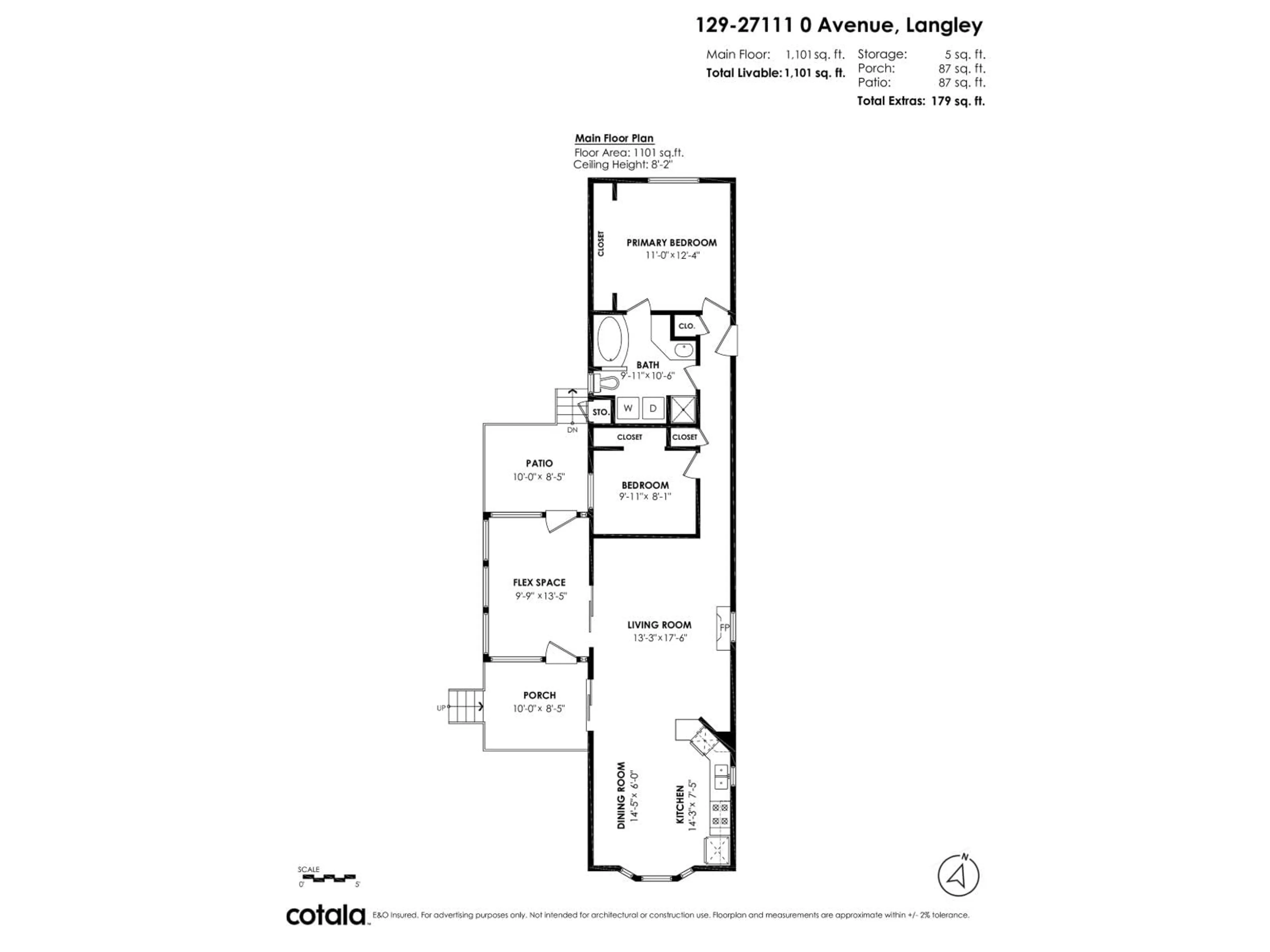 Floor plan for 129 - 27111 0 AVENUE, Langley British Columbia V4W2T3