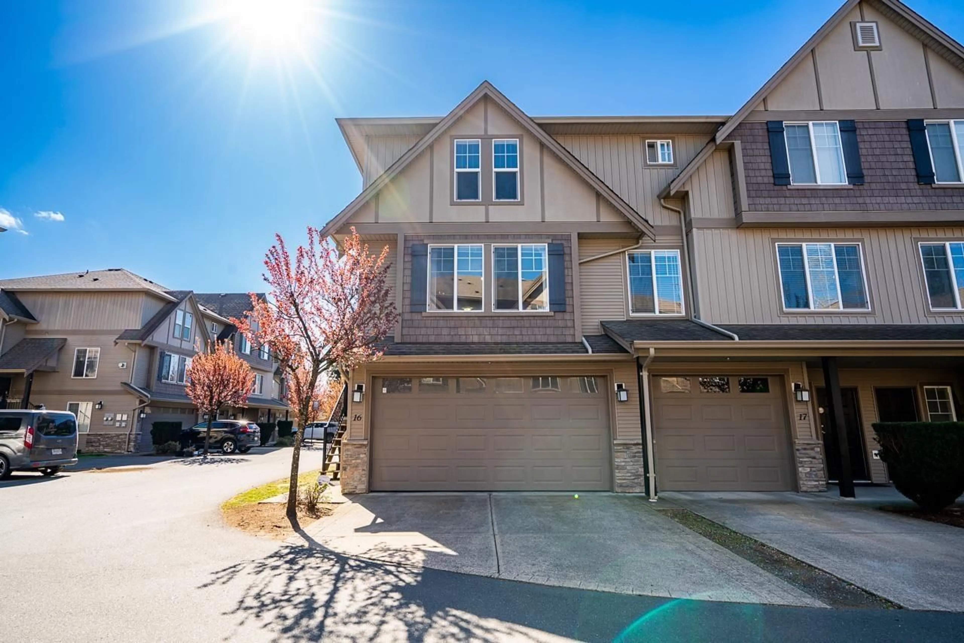 A pic from outside/outdoor area/front of a property/back of a property/a pic from drone, street for 16 - 46321 CESSNA DRIVE, Chilliwack British Columbia V2P1A7