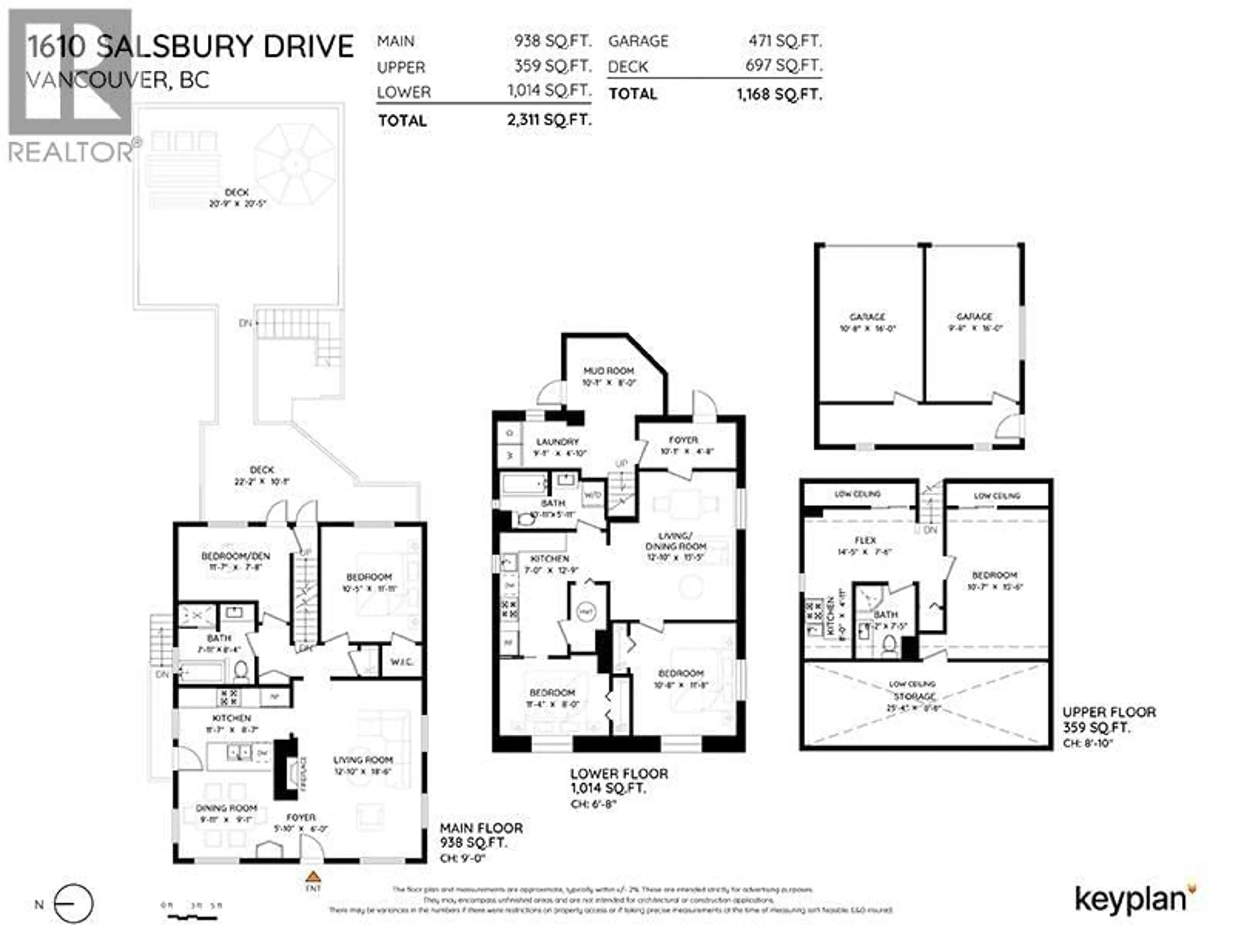 Floor plan for 1610 SALSBURY DRIVE, Vancouver British Columbia V5L4B8