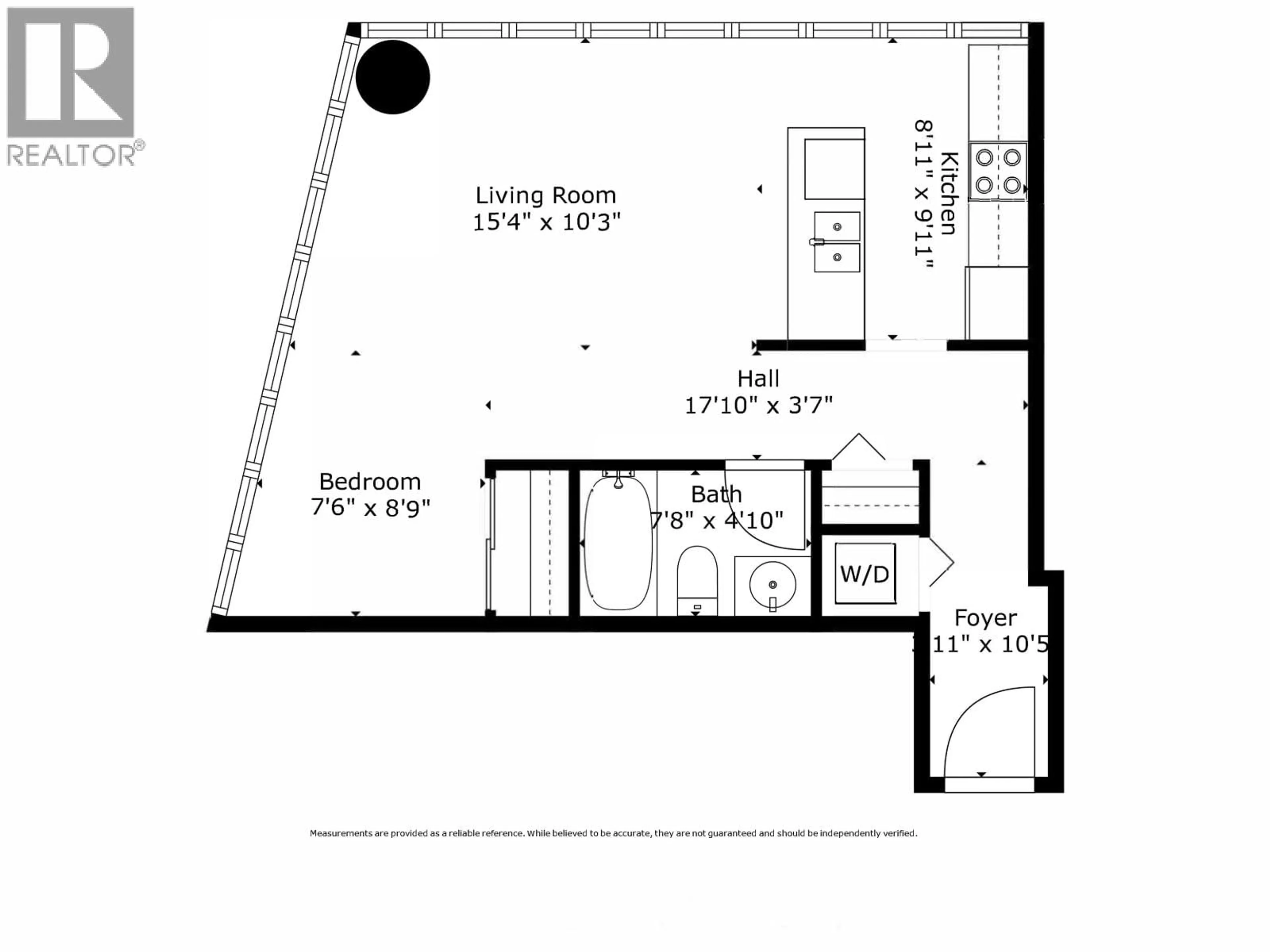 Floor plan for 718 - 610 GRANVILLE STREET, Vancouver British Columbia V6C3T3