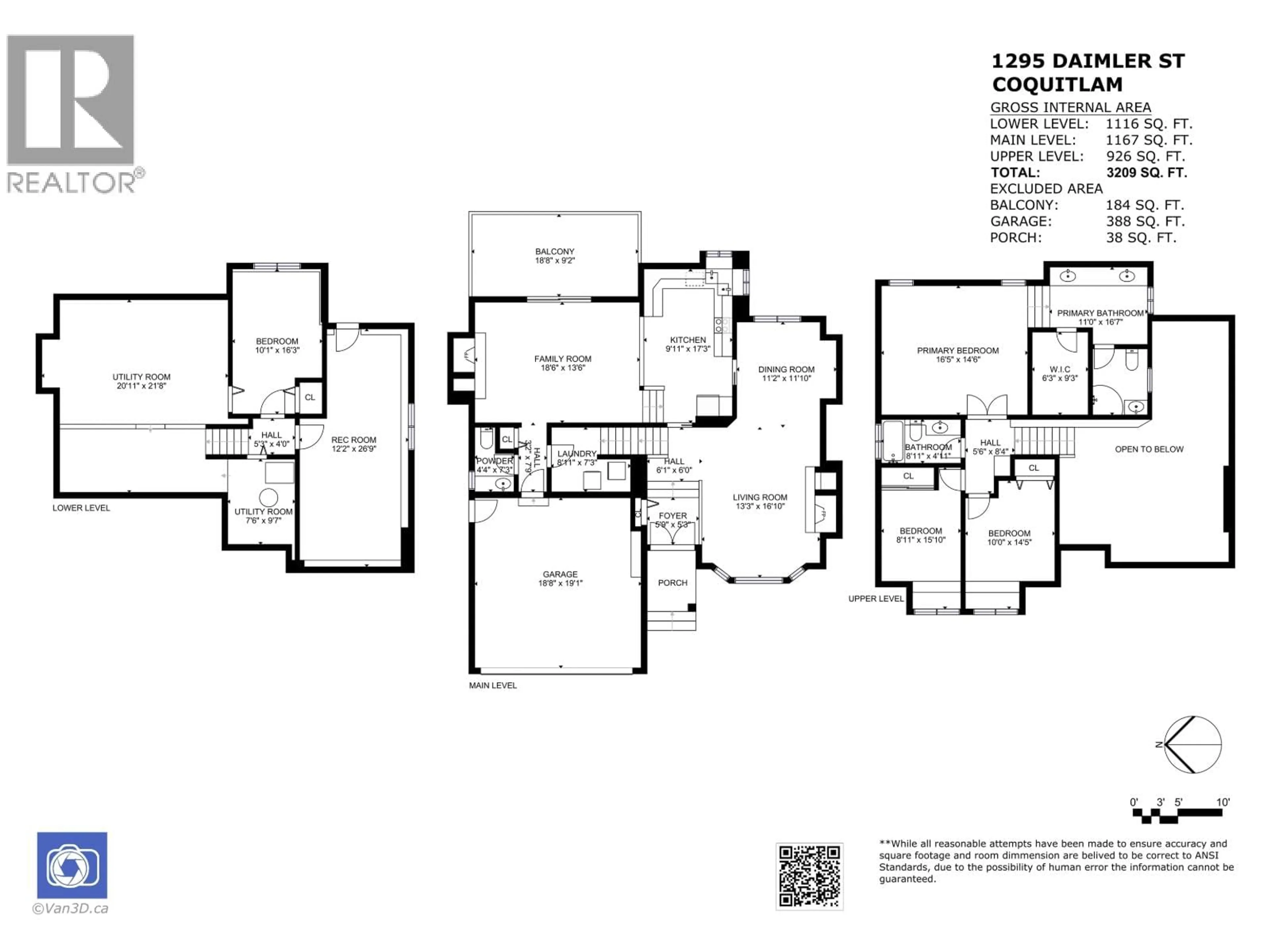 Floor plan for 1295 DAIMLER STREET, Coquitlam British Columbia V3B6P5