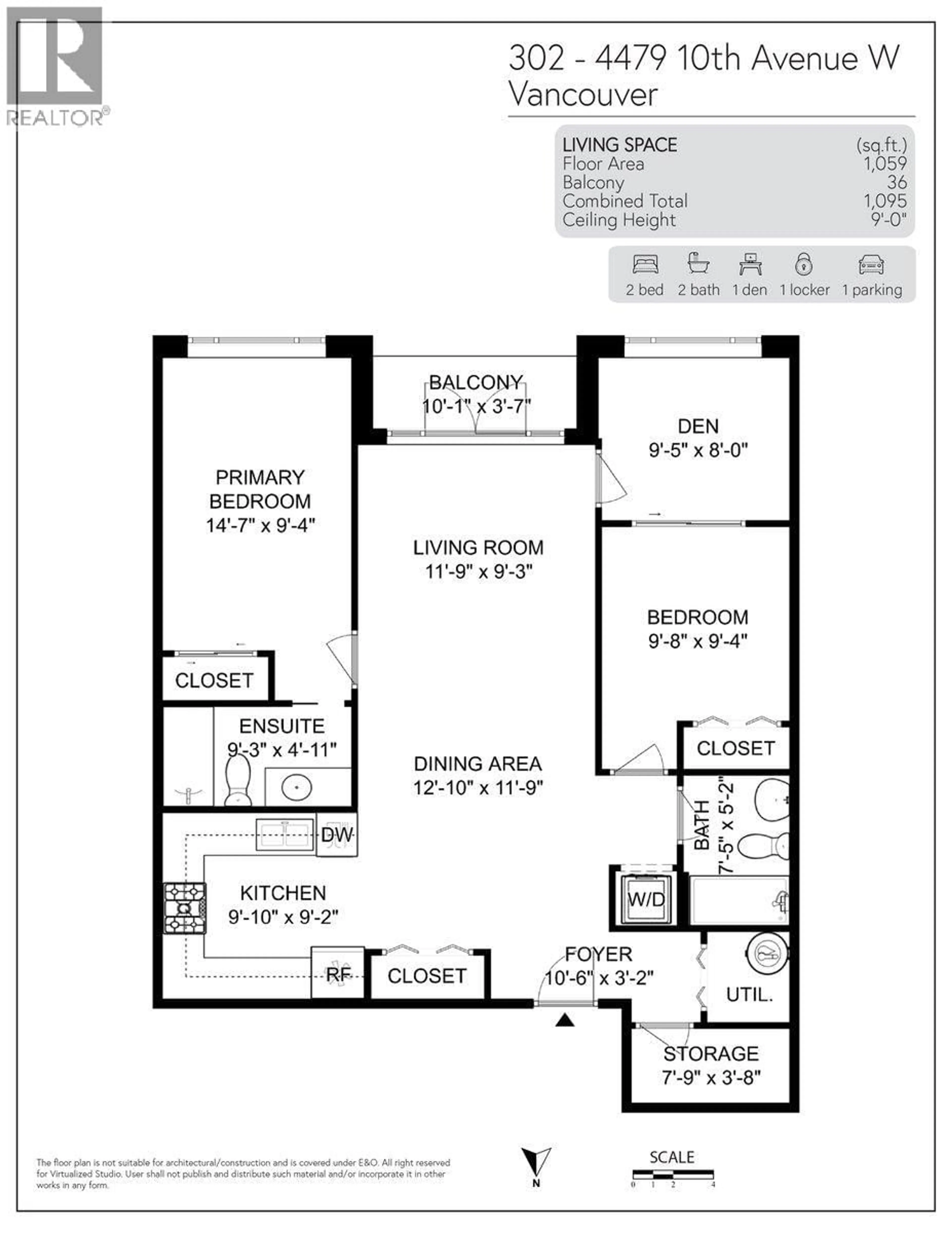 Floor plan for 302 - 4479 10TH AVENUE, Vancouver British Columbia V6R2H8
