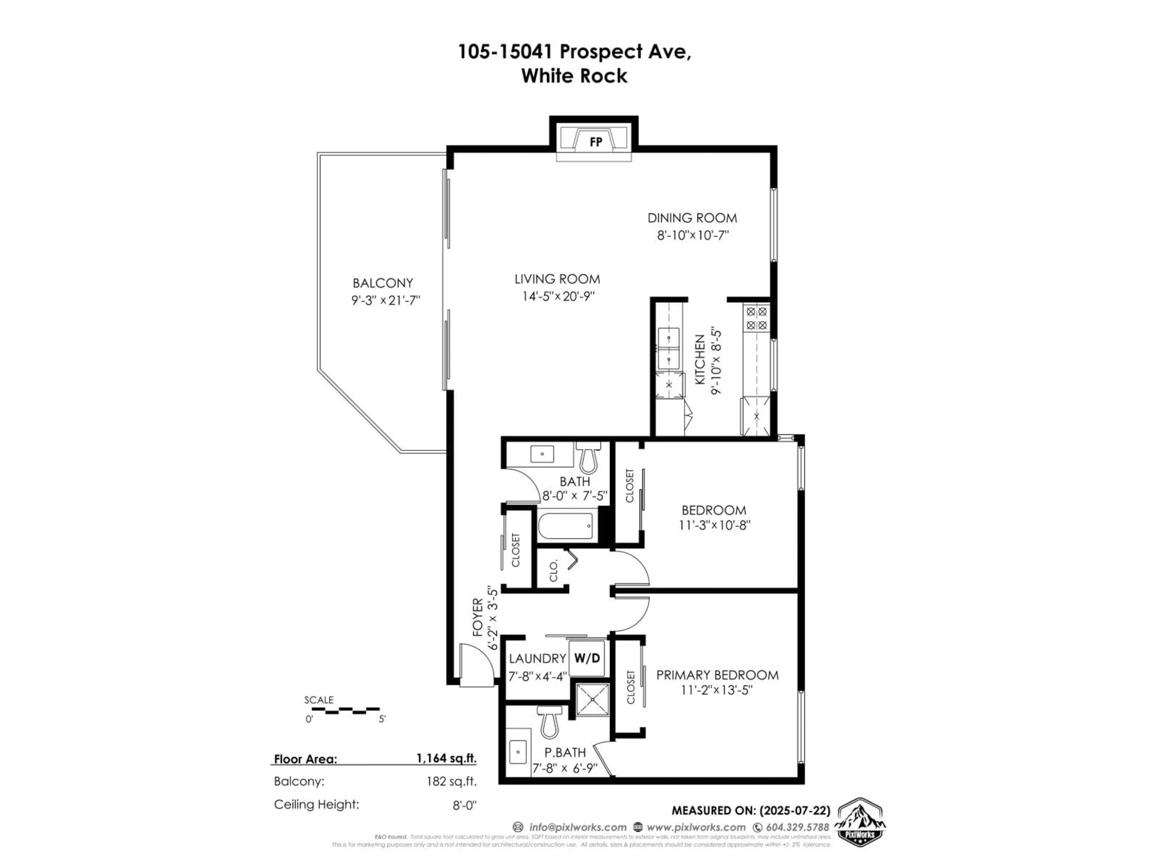 Floor plan for 105 - 15041 PROSPECT AVENUE, White Rock British Columbia V4B2B5