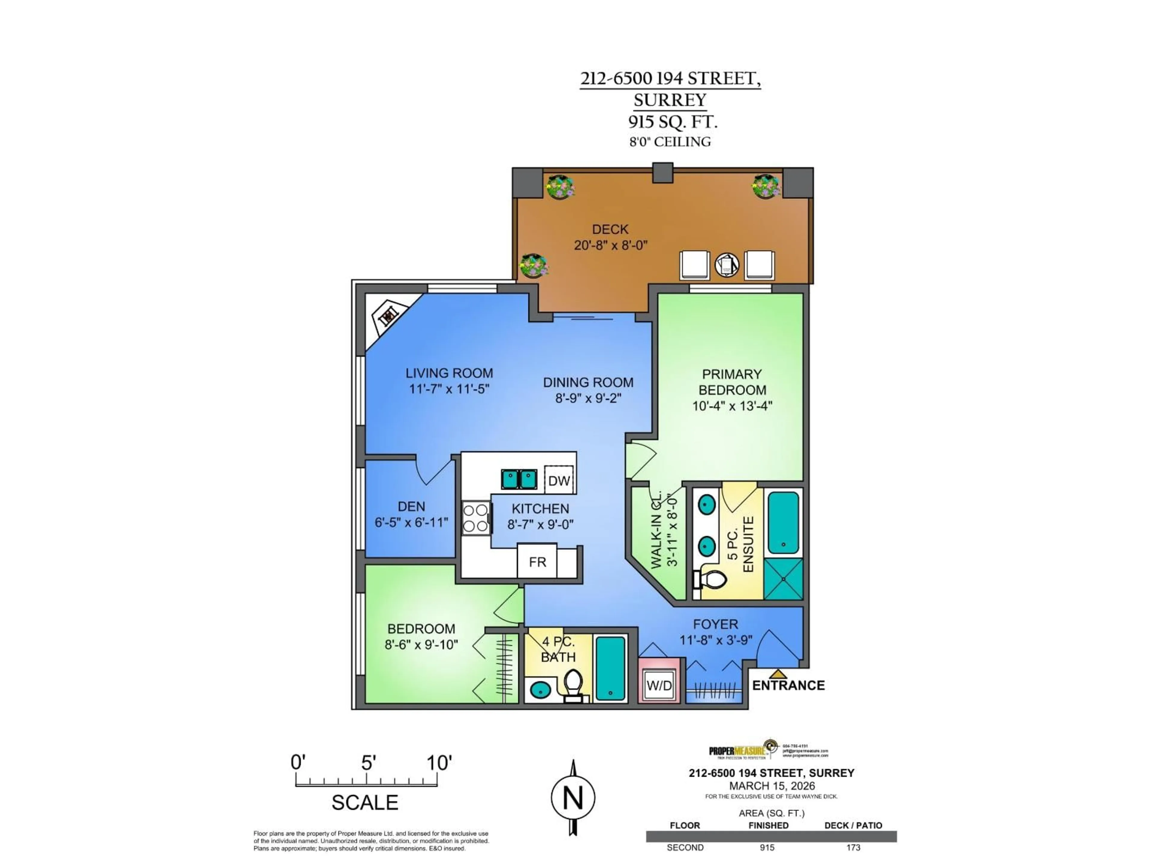 Floor plan for 212 - 6500 194TH STREET, Surrey British Columbia V4N5X4