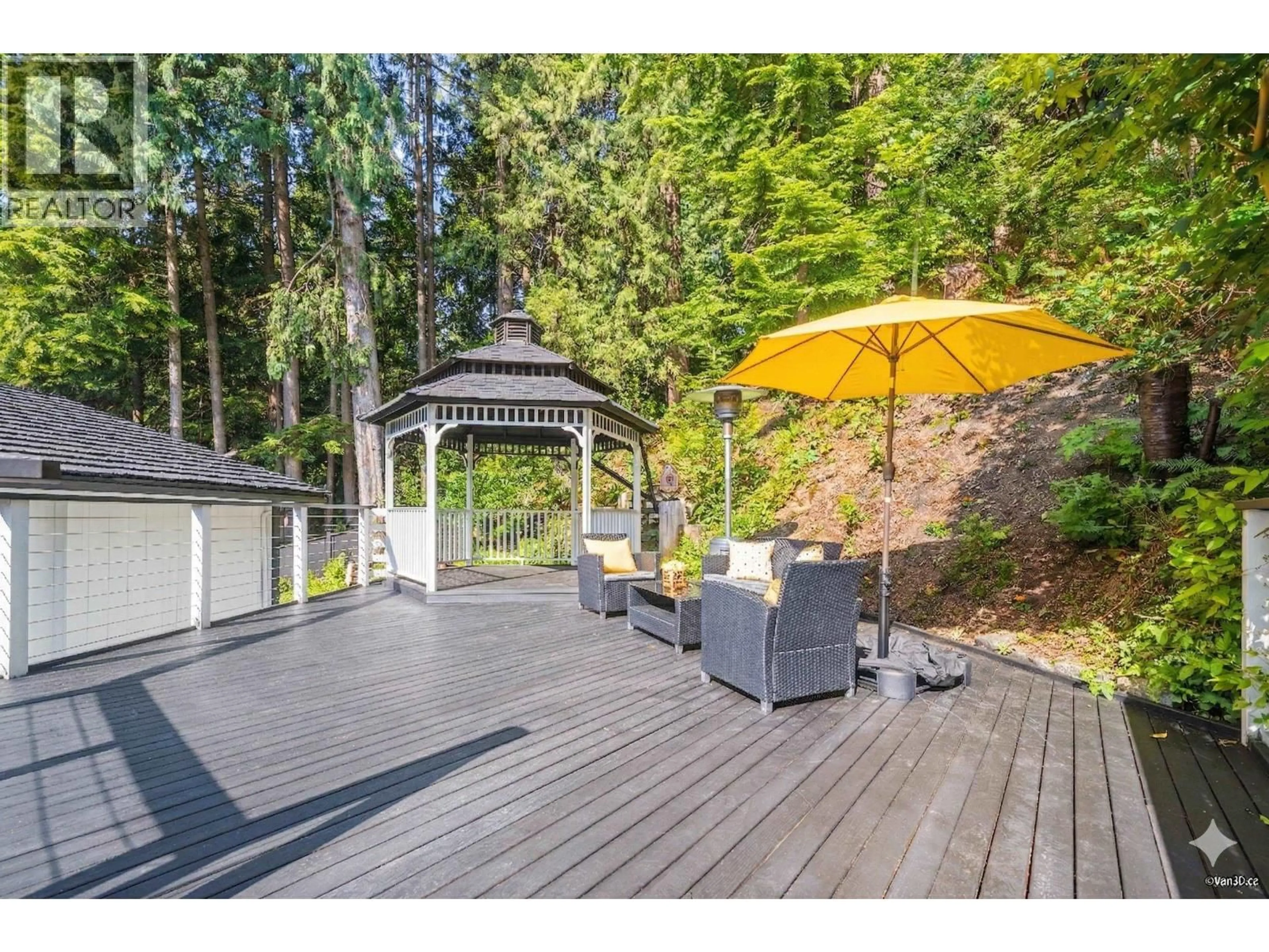 Patio, forest/trees view for 3870 EMERALD DRIVE, North Vancouver British Columbia V7R3B8