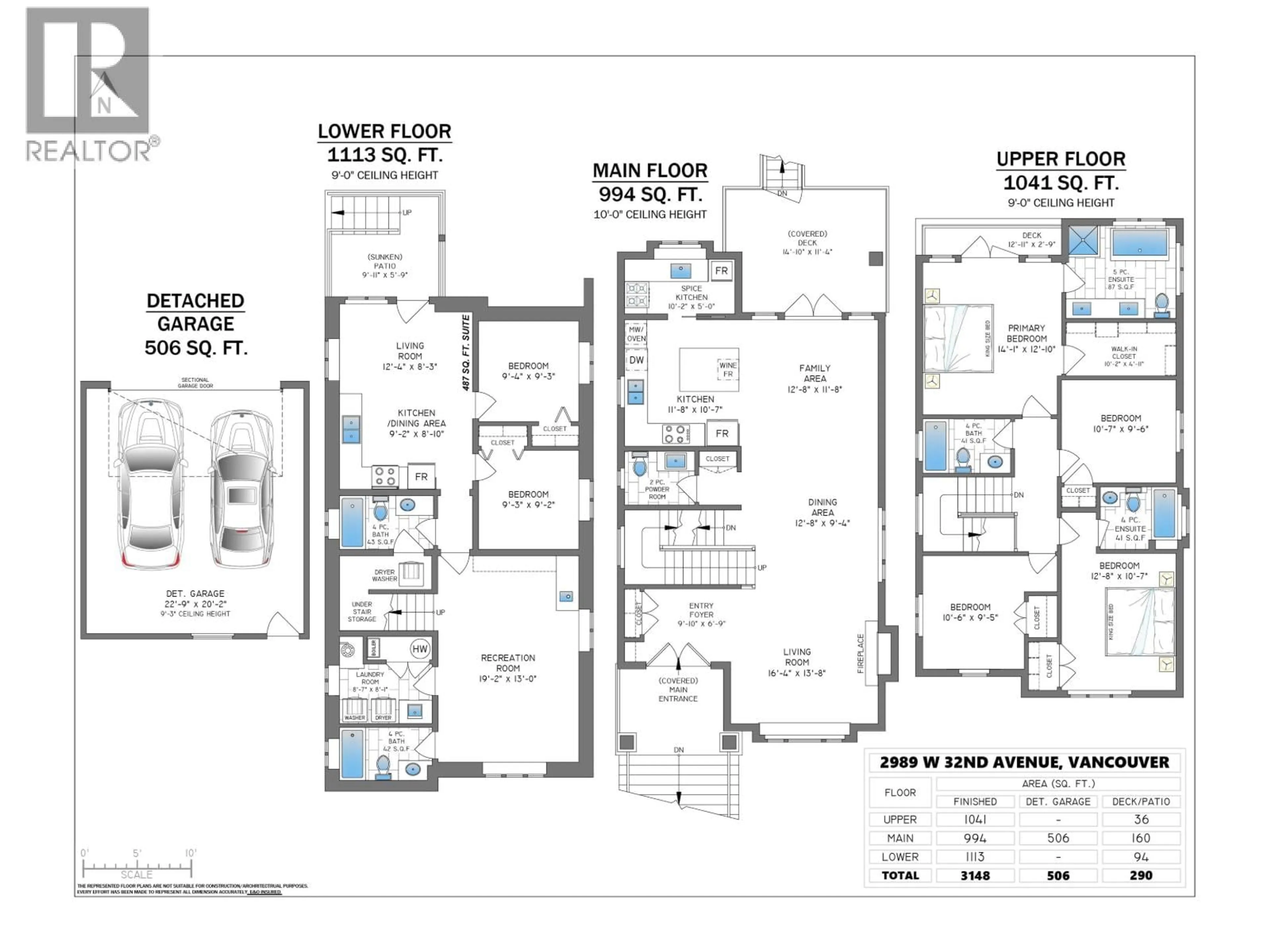 Floor plan for 2989 32ND AVENUE, Vancouver British Columbia V6L2B8