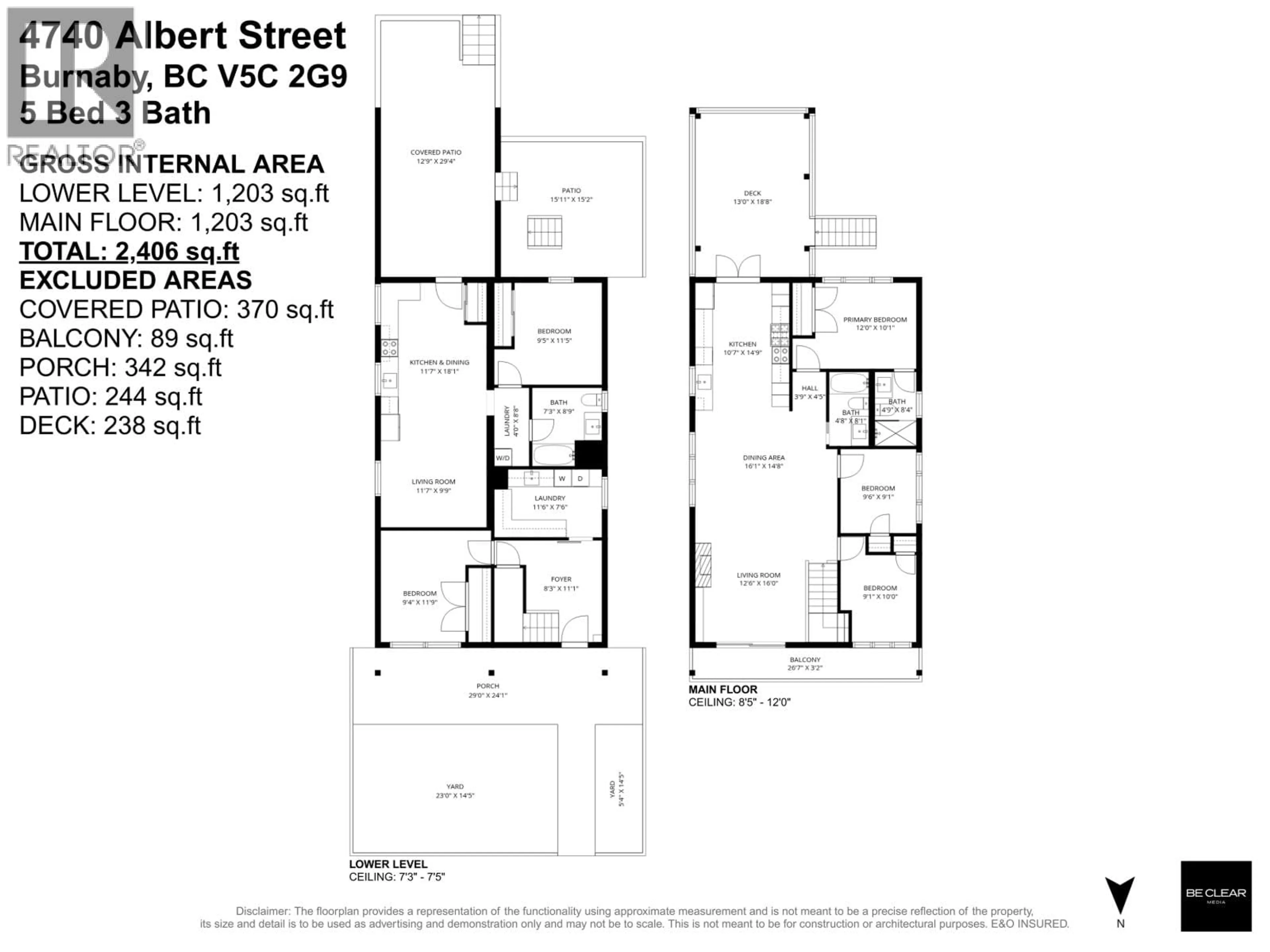 Floor plan for 4740 ALBERT STREET, Burnaby British Columbia V5C2G9