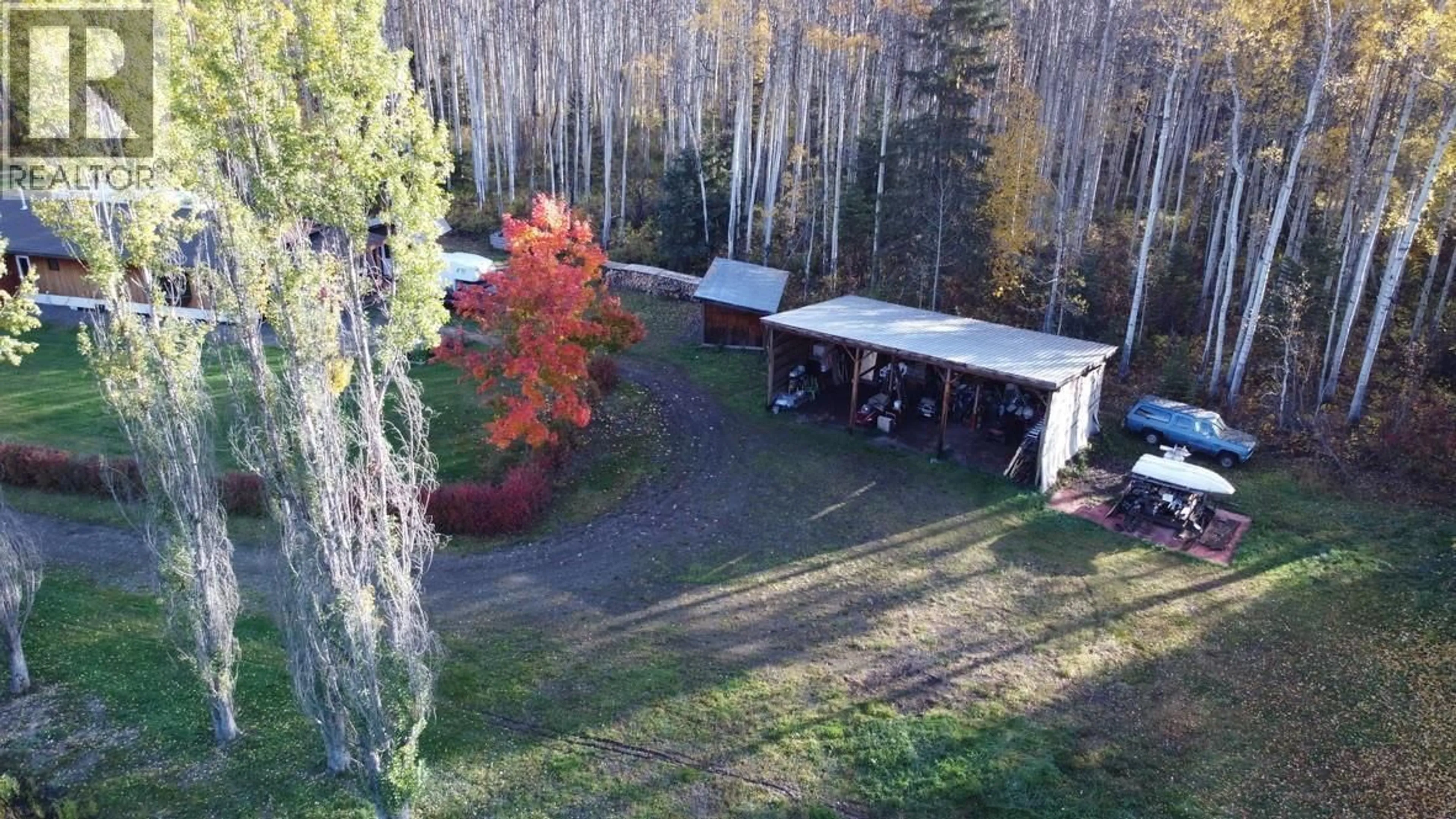 A pic from outside/outdoor area/front of a property/back of a property/a pic from drone, forest/trees view for 1055 HUDSON BAY MOUNTAIN ROAD, Smithers British Columbia V0J2N4