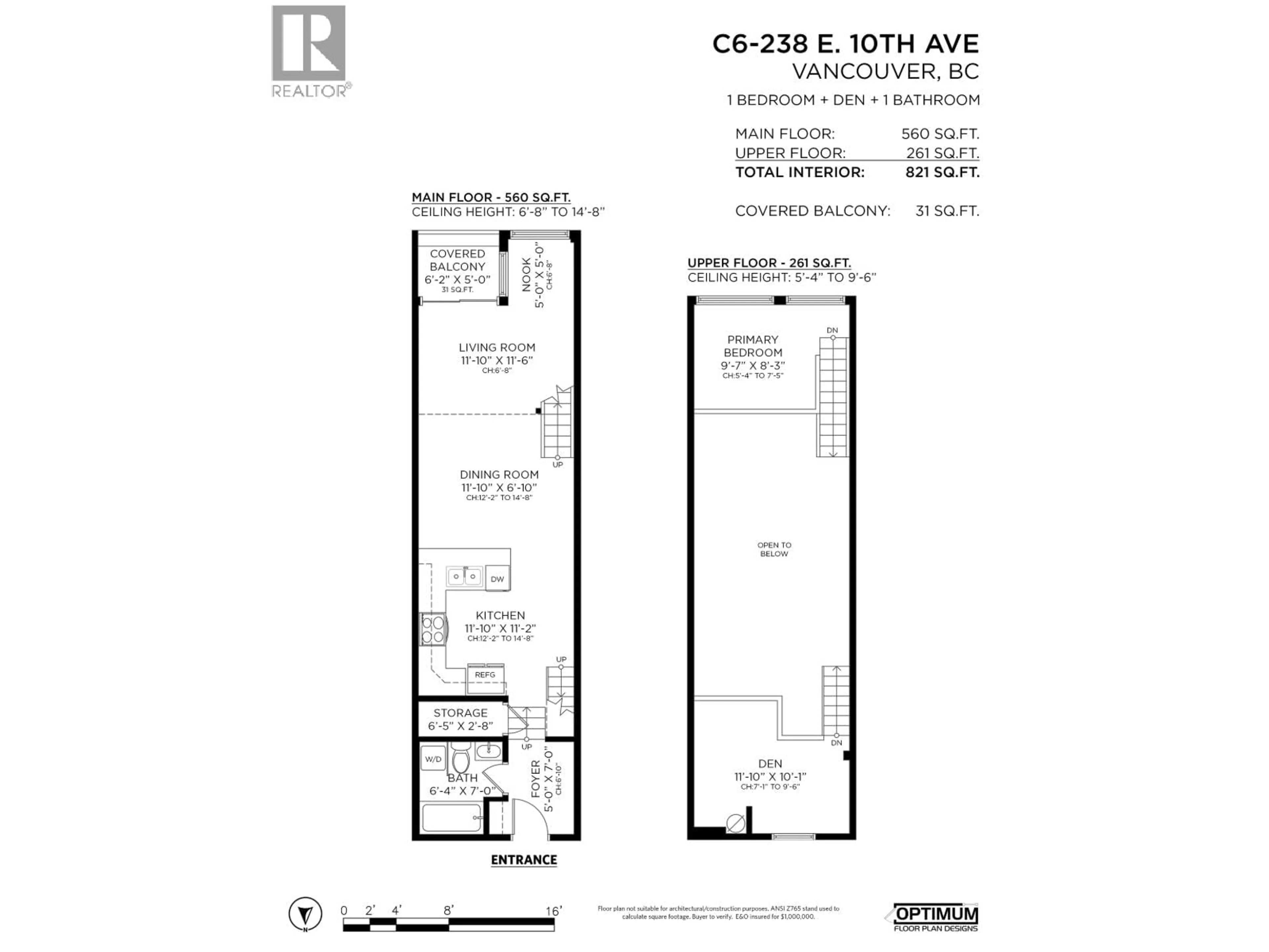 Floor plan for C6 - 238 10TH AVENUE, Vancouver British Columbia V5T1Z5