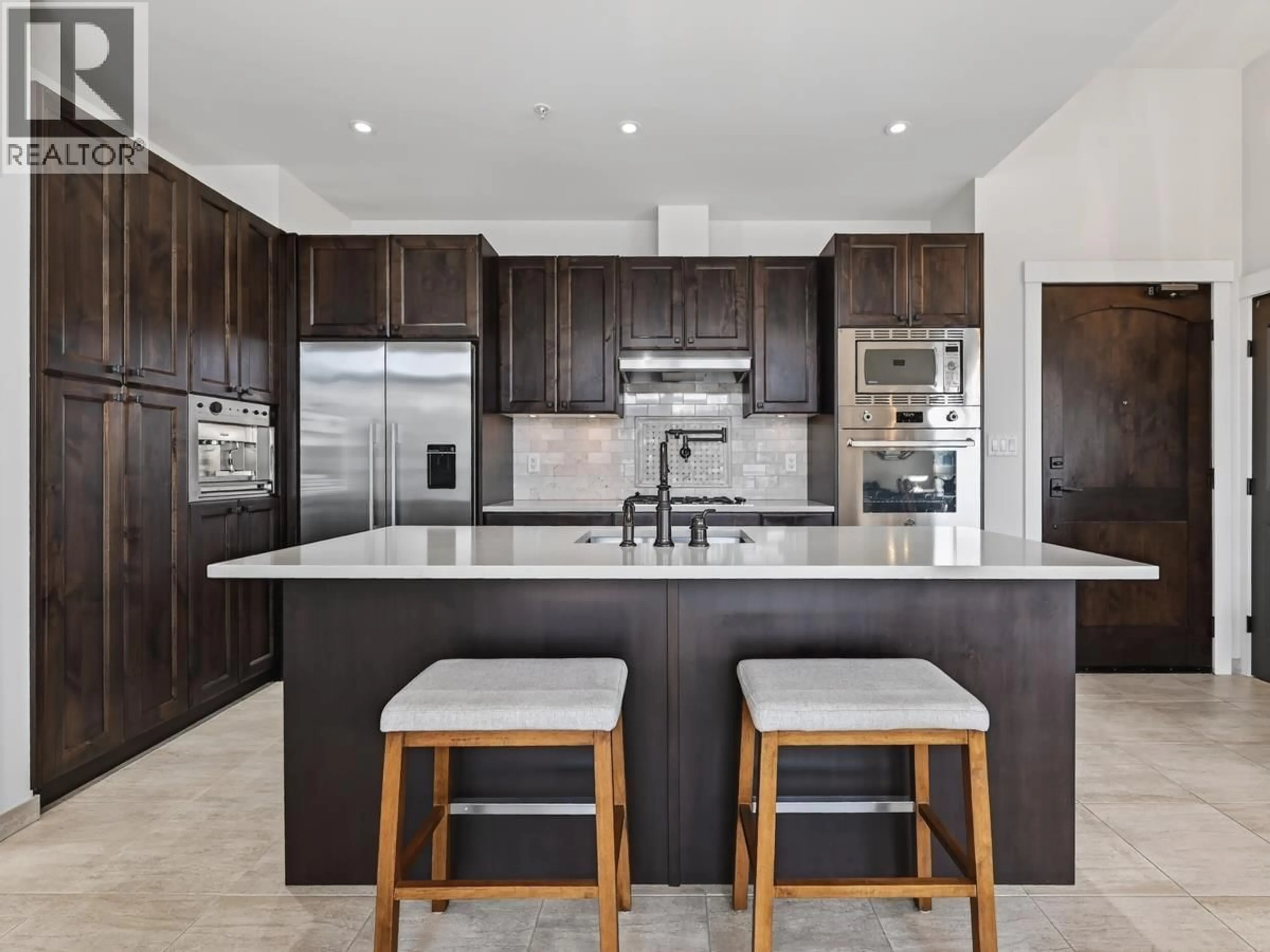 Contemporary kitchen, ceramic/tile floor for 403 - 4721 HASTINGS STREET, Burnaby British Columbia V5C2K8