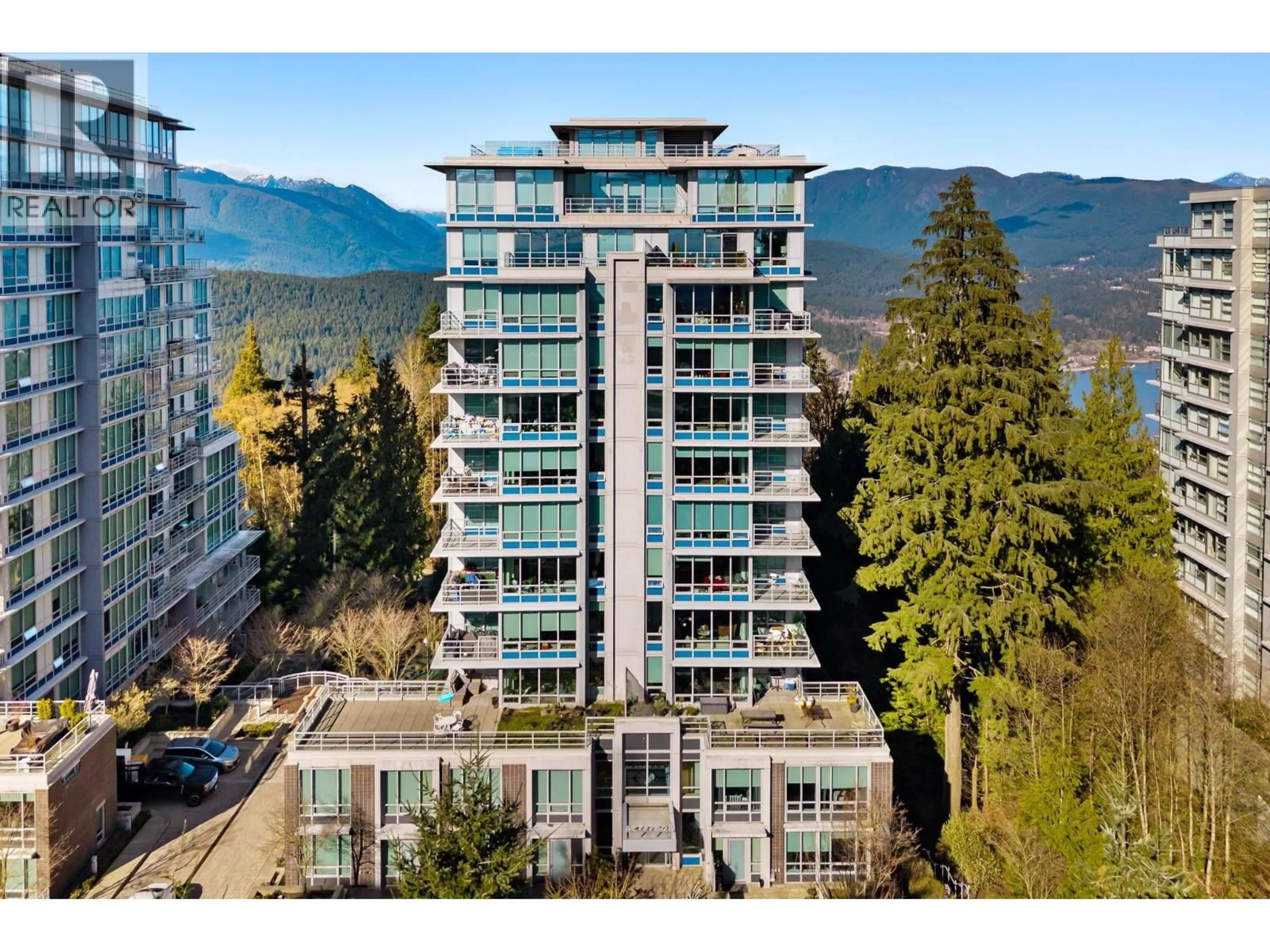 A pic from outside/outdoor area/front of a property/back of a property/a pic from drone, unknown for 1502 - 9080 UNIVERSITY CRESCENT, Burnaby British Columbia V5A0B7