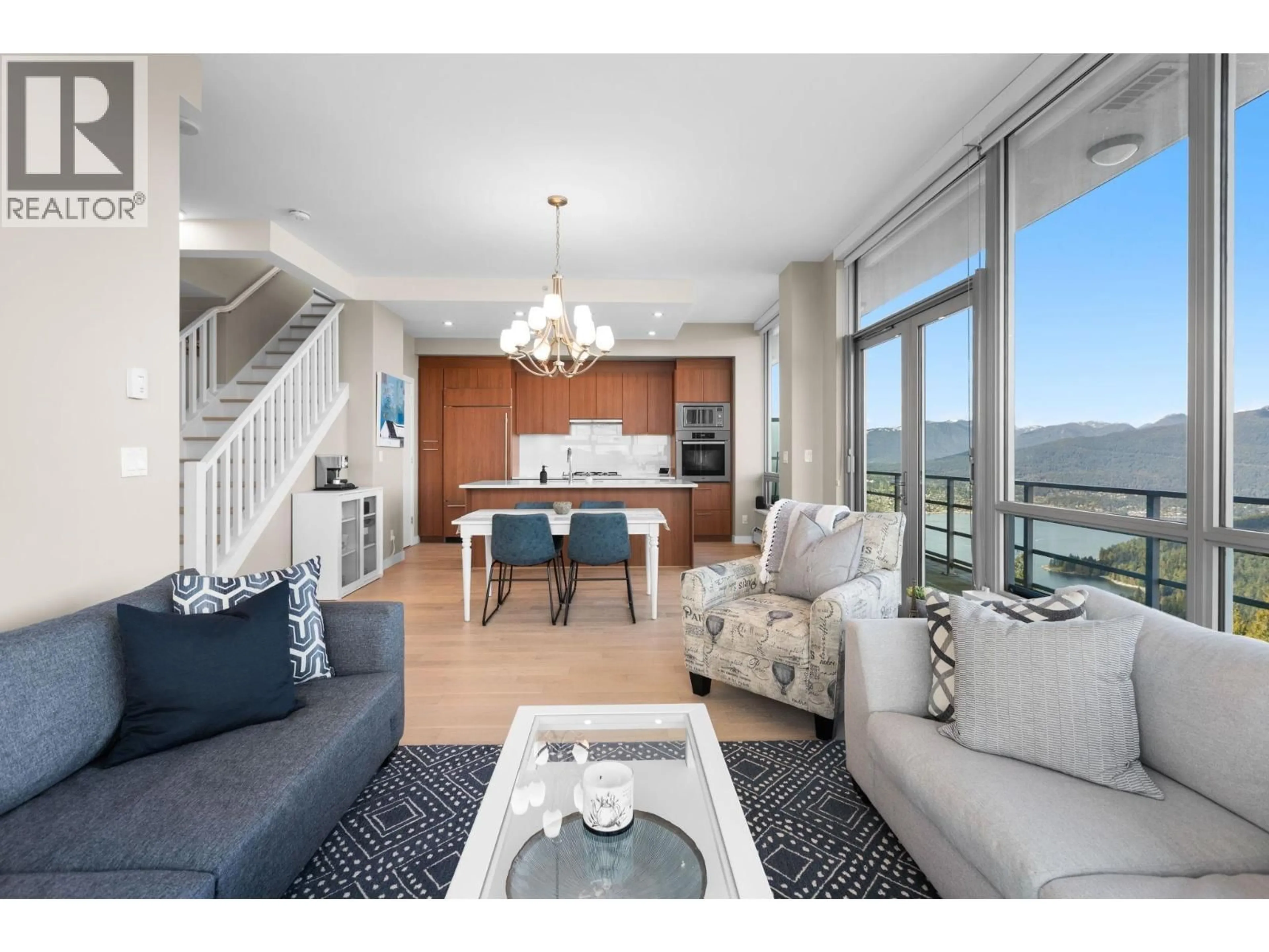 Living room with furniture, unknown for 1502 - 9080 UNIVERSITY CRESCENT, Burnaby British Columbia V5A0B7