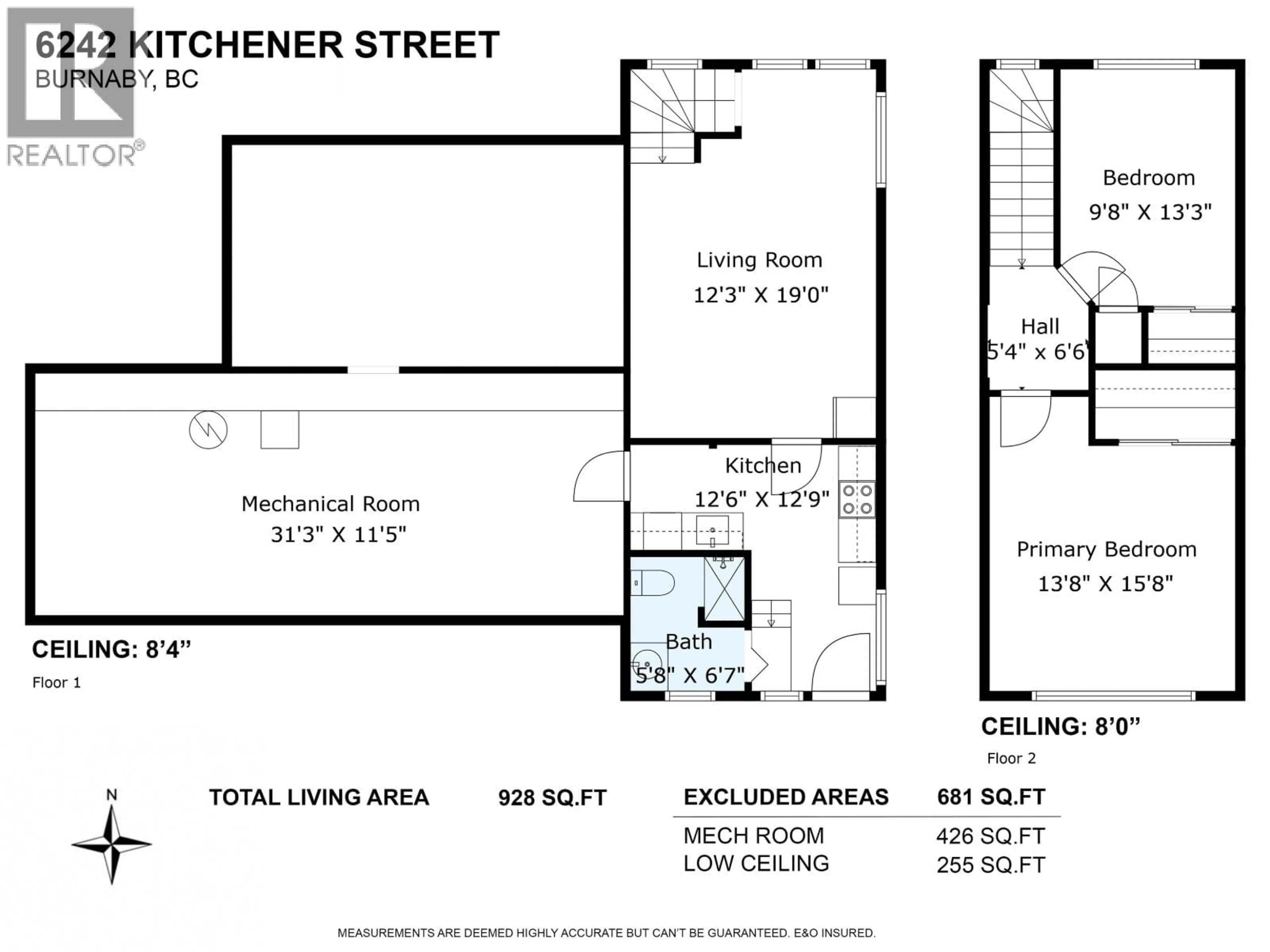 Floor plan for 6242 KITCHENER STREET, Burnaby British Columbia V5B2J4