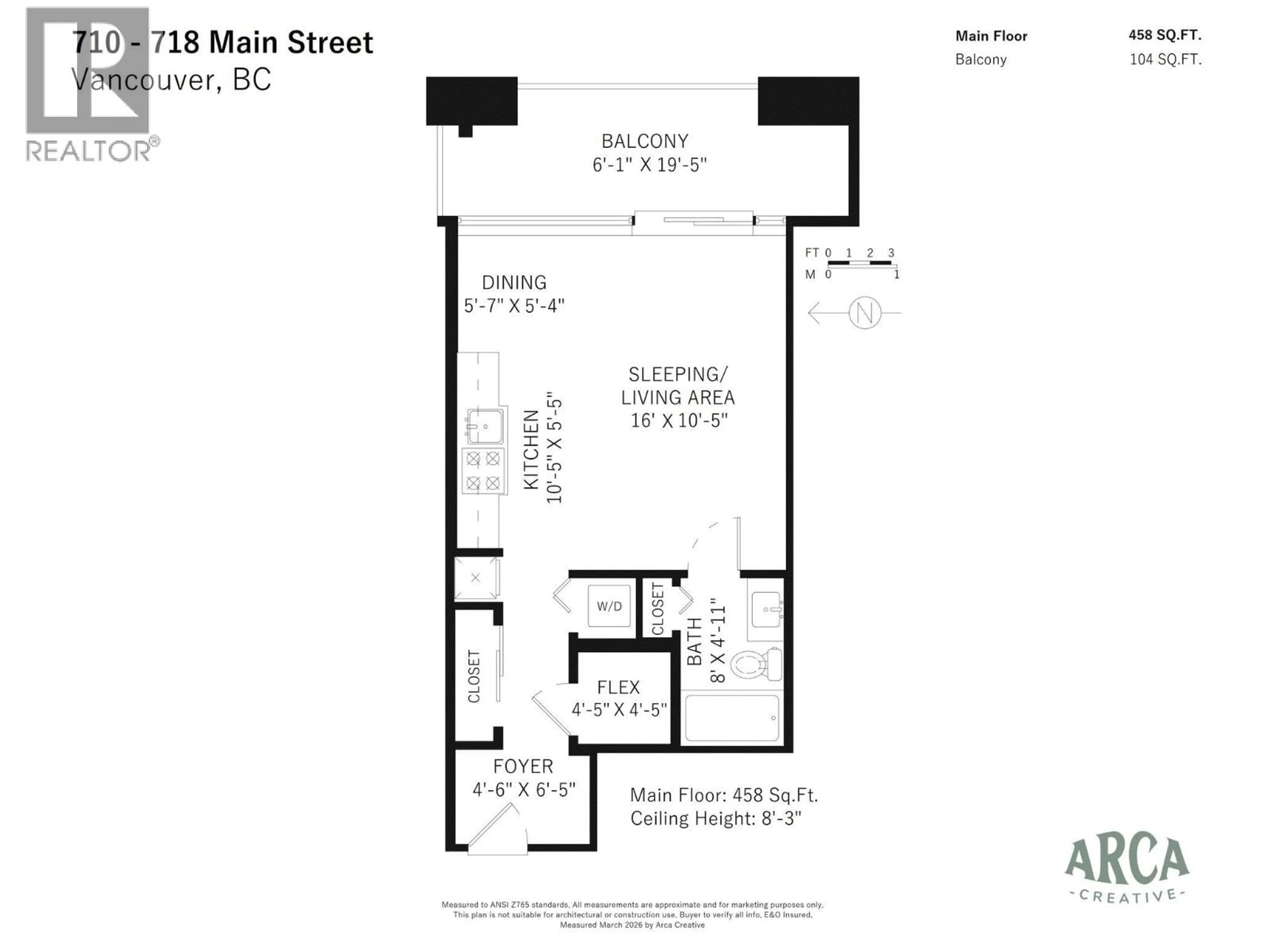 Floor plan for 710 - 718 MAIN STREET, Vancouver British Columbia V6A0B1