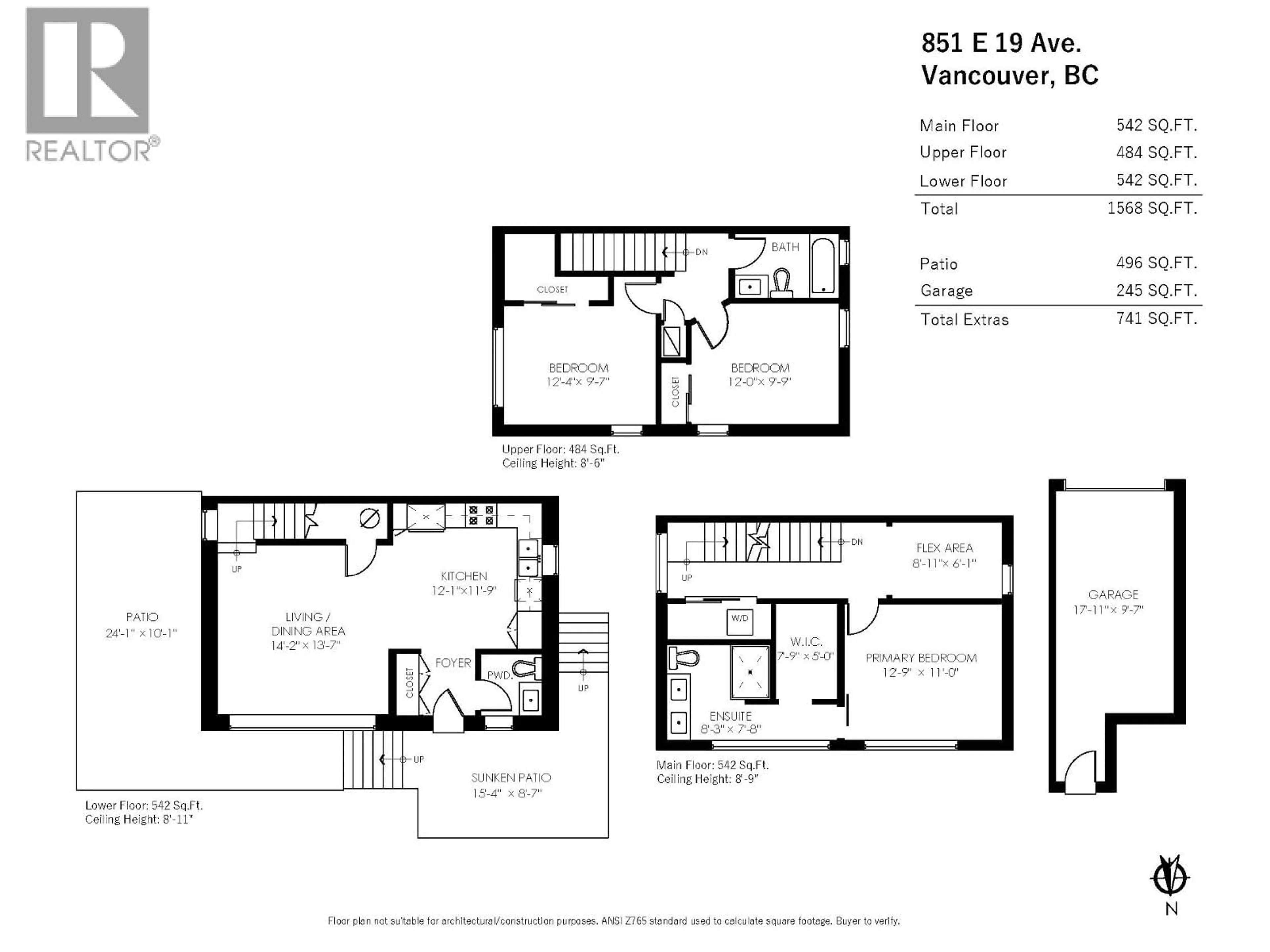 Floor plan for 851 19TH AVENUE, Vancouver British Columbia V5V1K6