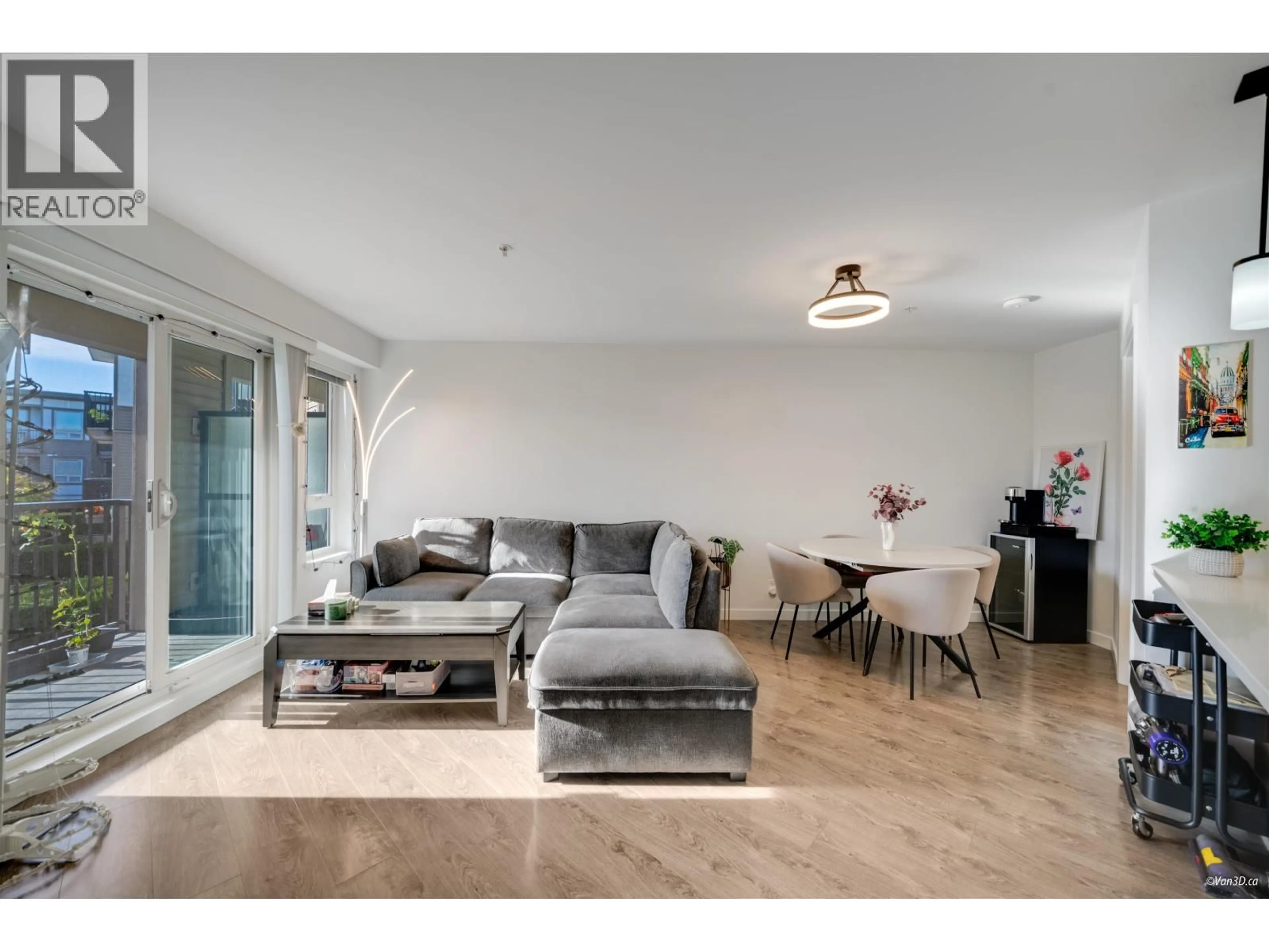 Living room with furniture, wood/laminate floor for 316 - 12339 STEVESTON HIGHWAY, Richmond British Columbia V6W0B4