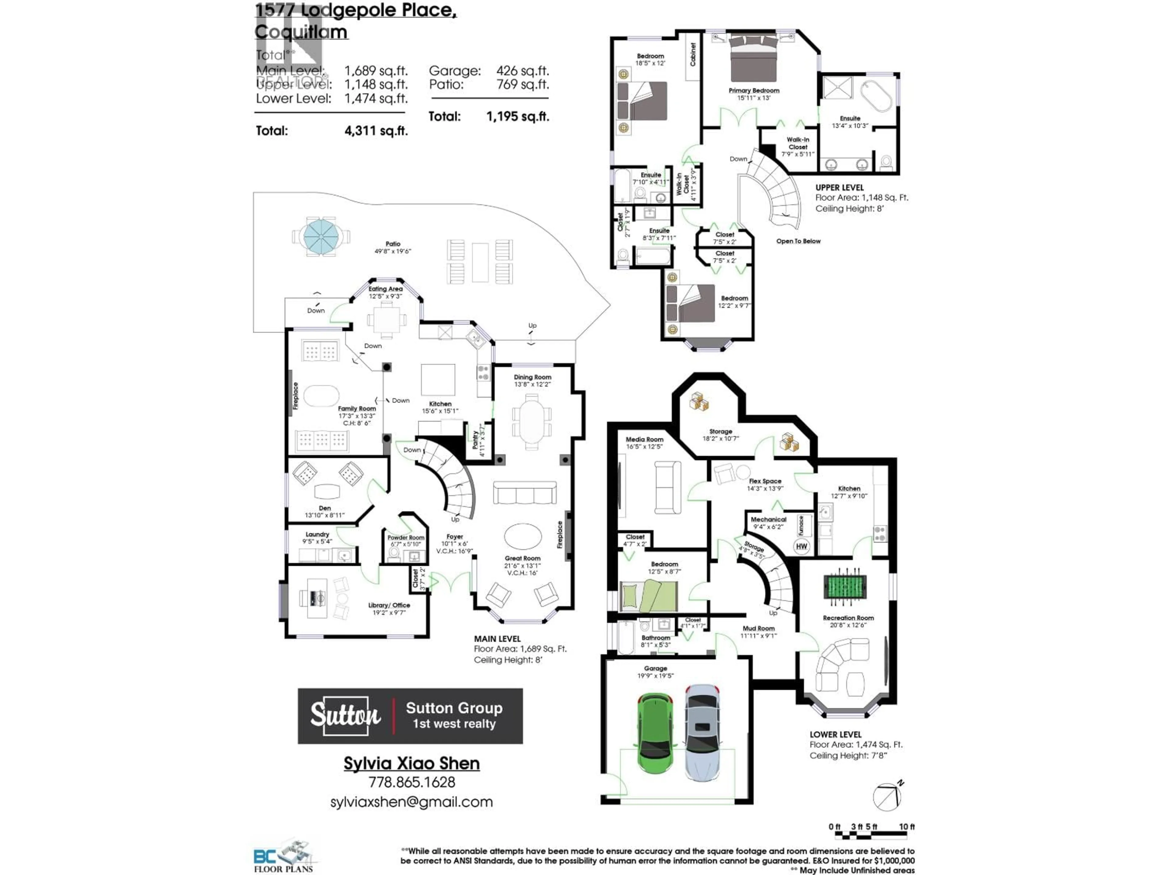 Floor plan for 1577 LODGEPOLE PLACE, Coquitlam British Columbia V3E2V9