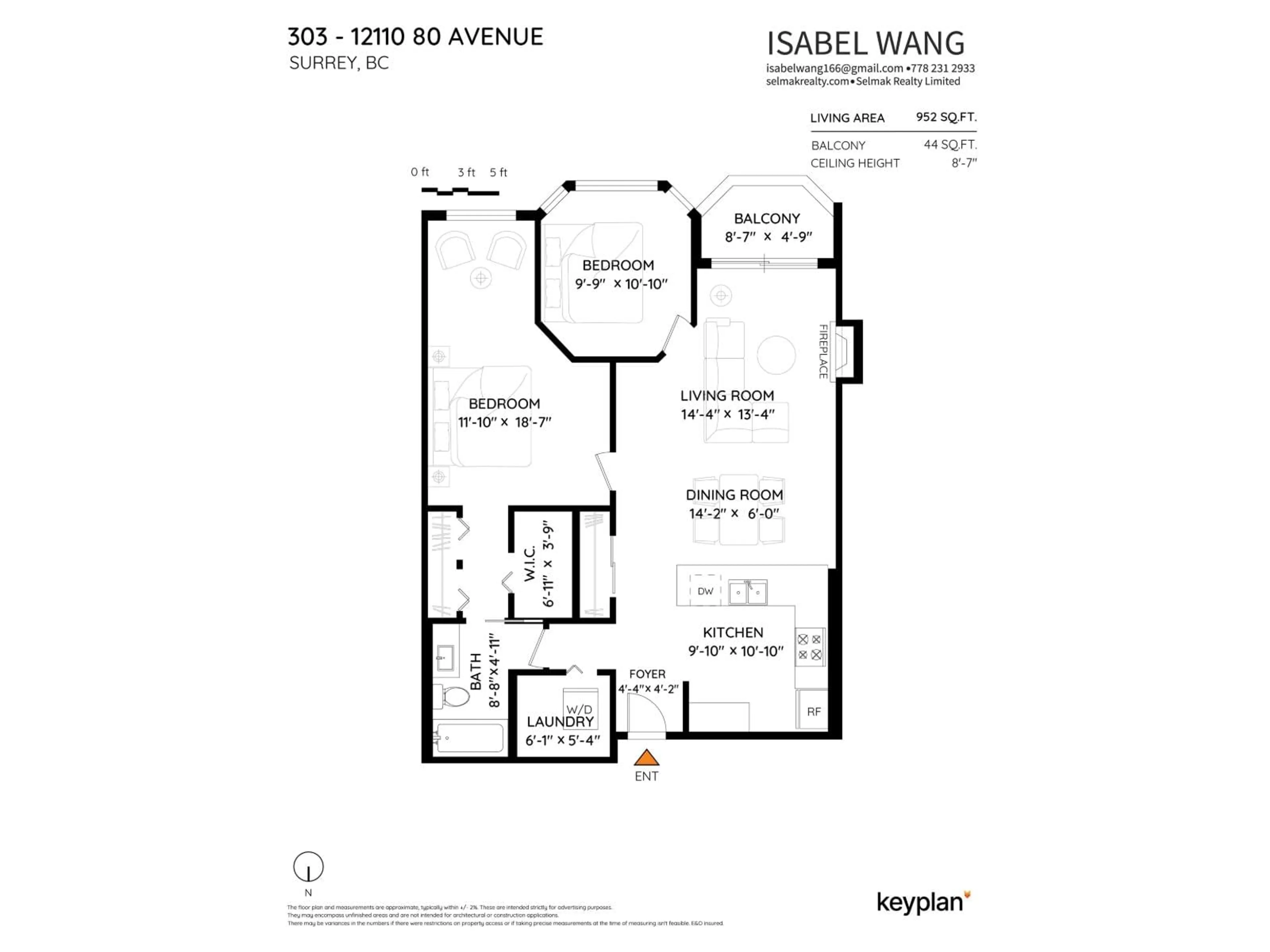 Floor plan for 303 - 12110 80 AVENUE, Surrey British Columbia V3W0V2