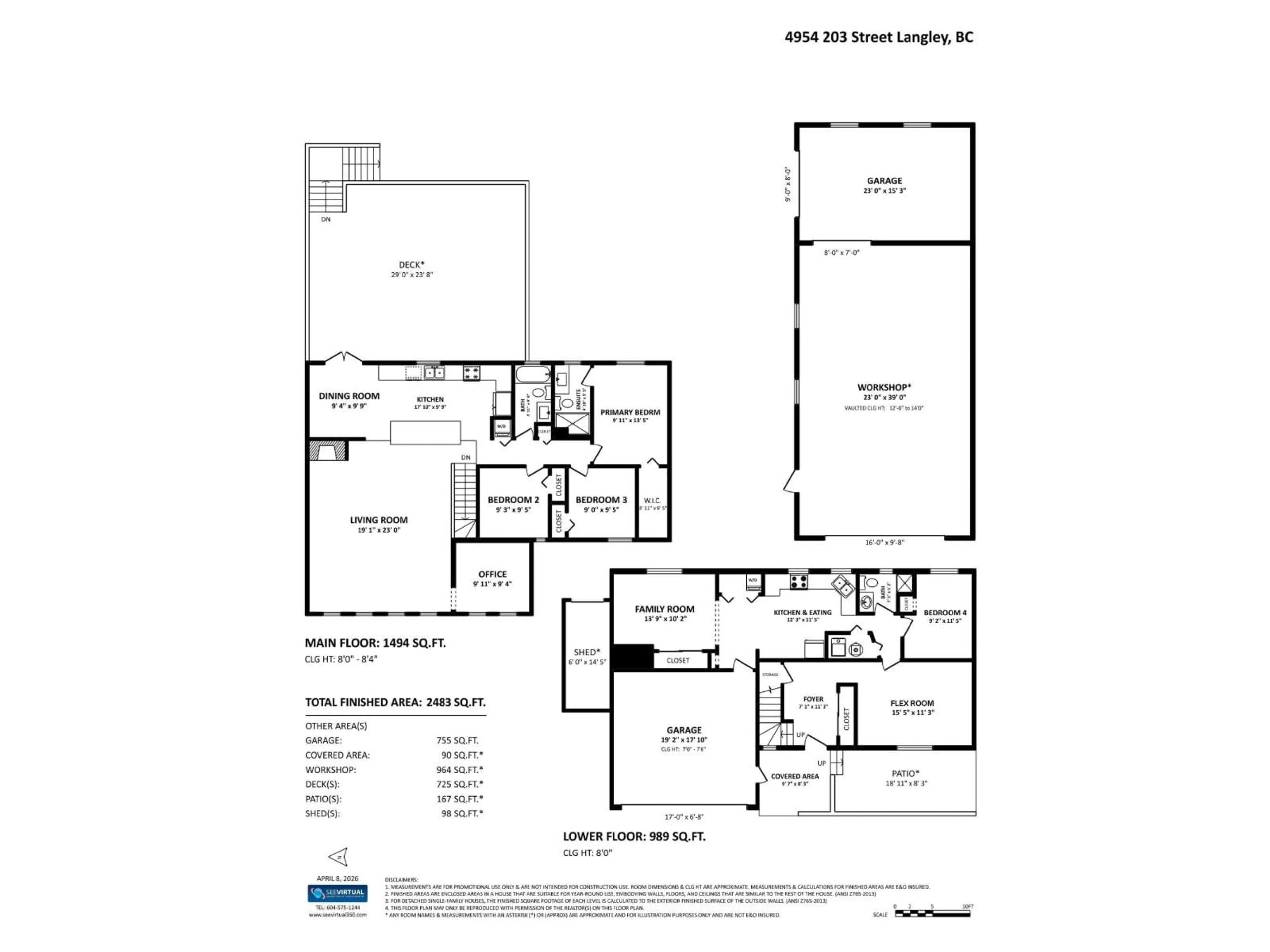 Floor plan for 4954 203 STREET, Langley British Columbia V3A5C4