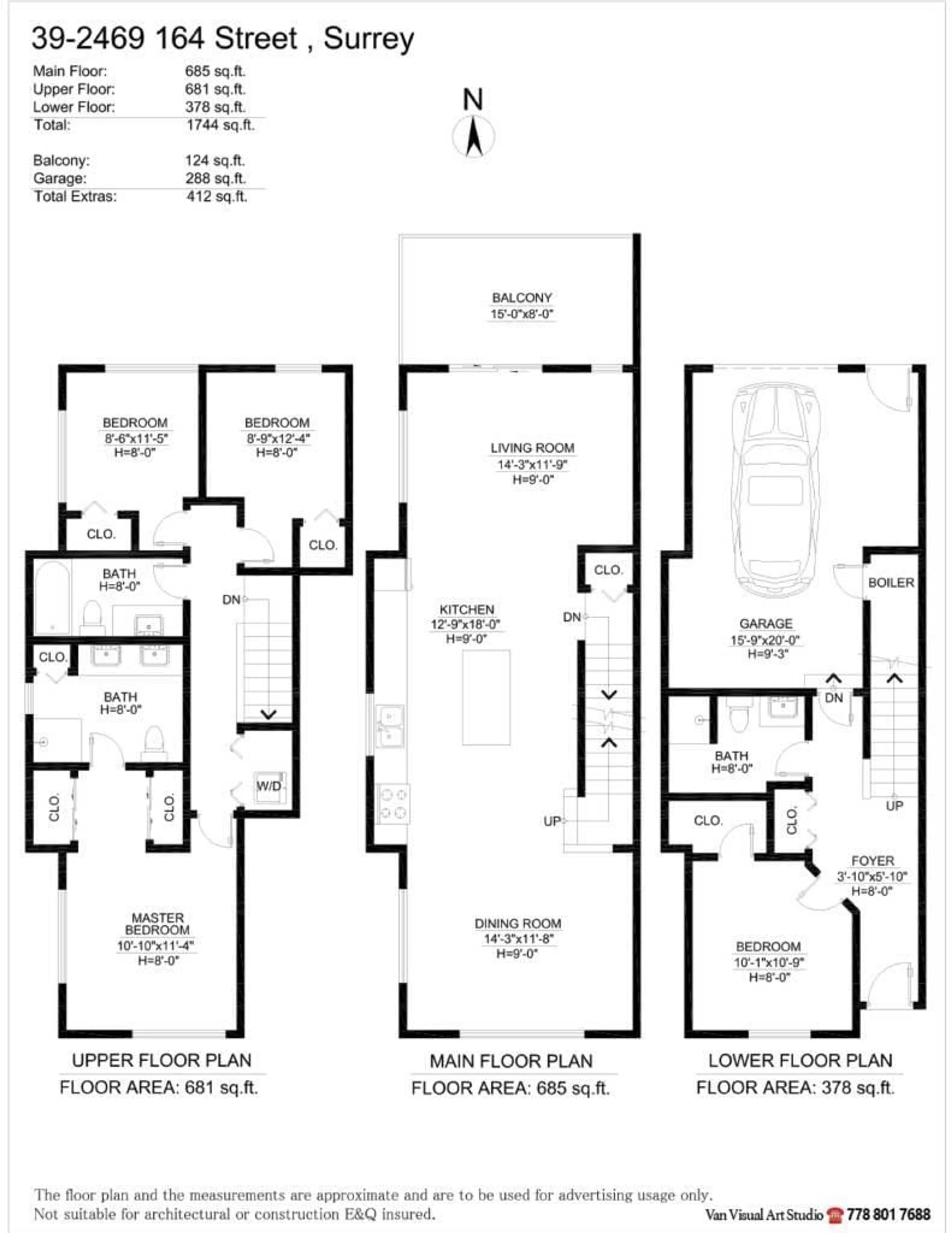 Floor plan for 39 - 2469 164 STREET, Surrey British Columbia V3S3T4