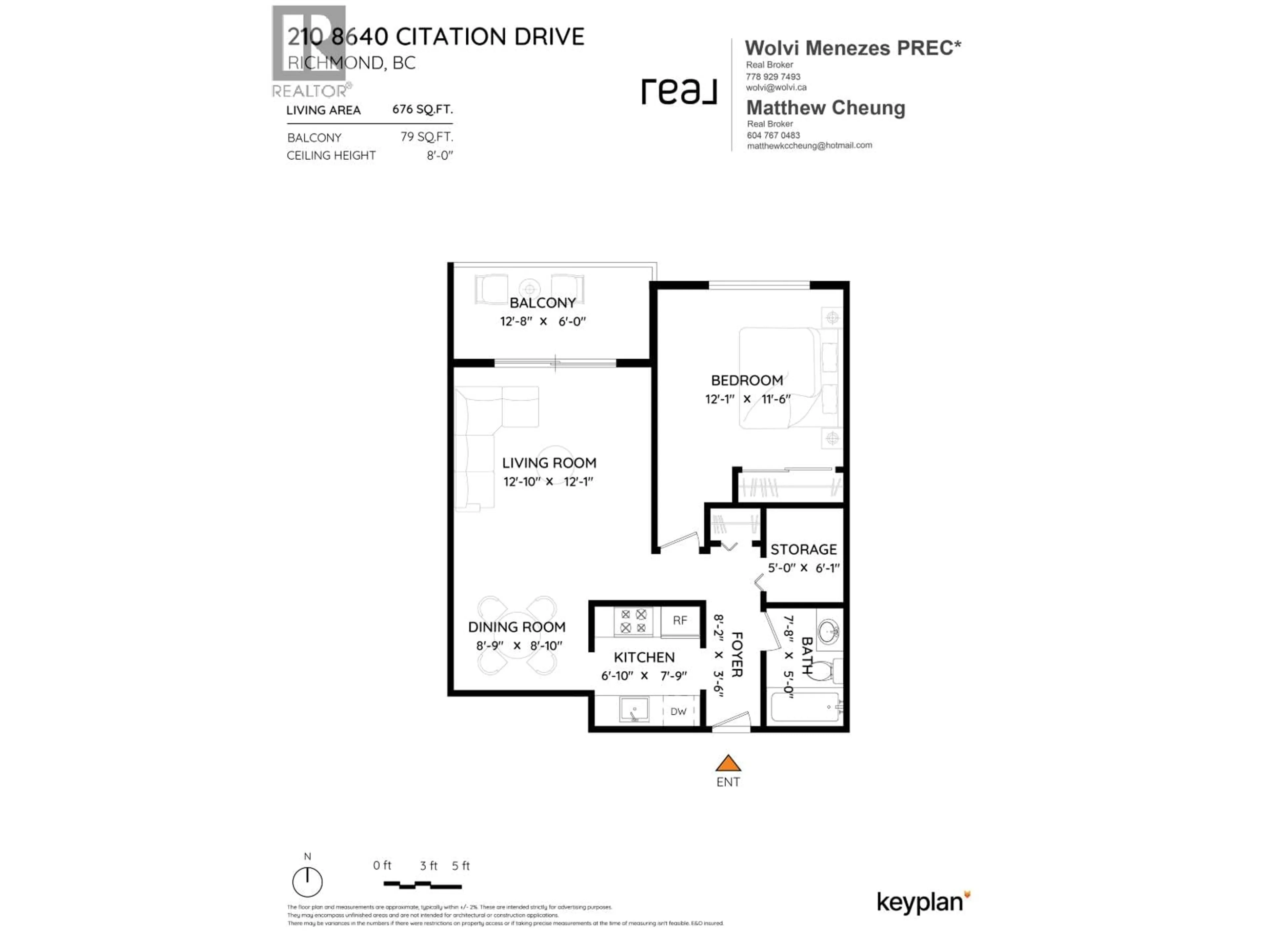 Floor plan for 210 - 8640 CITATION DRIVE, Richmond British Columbia V6Y3A3
