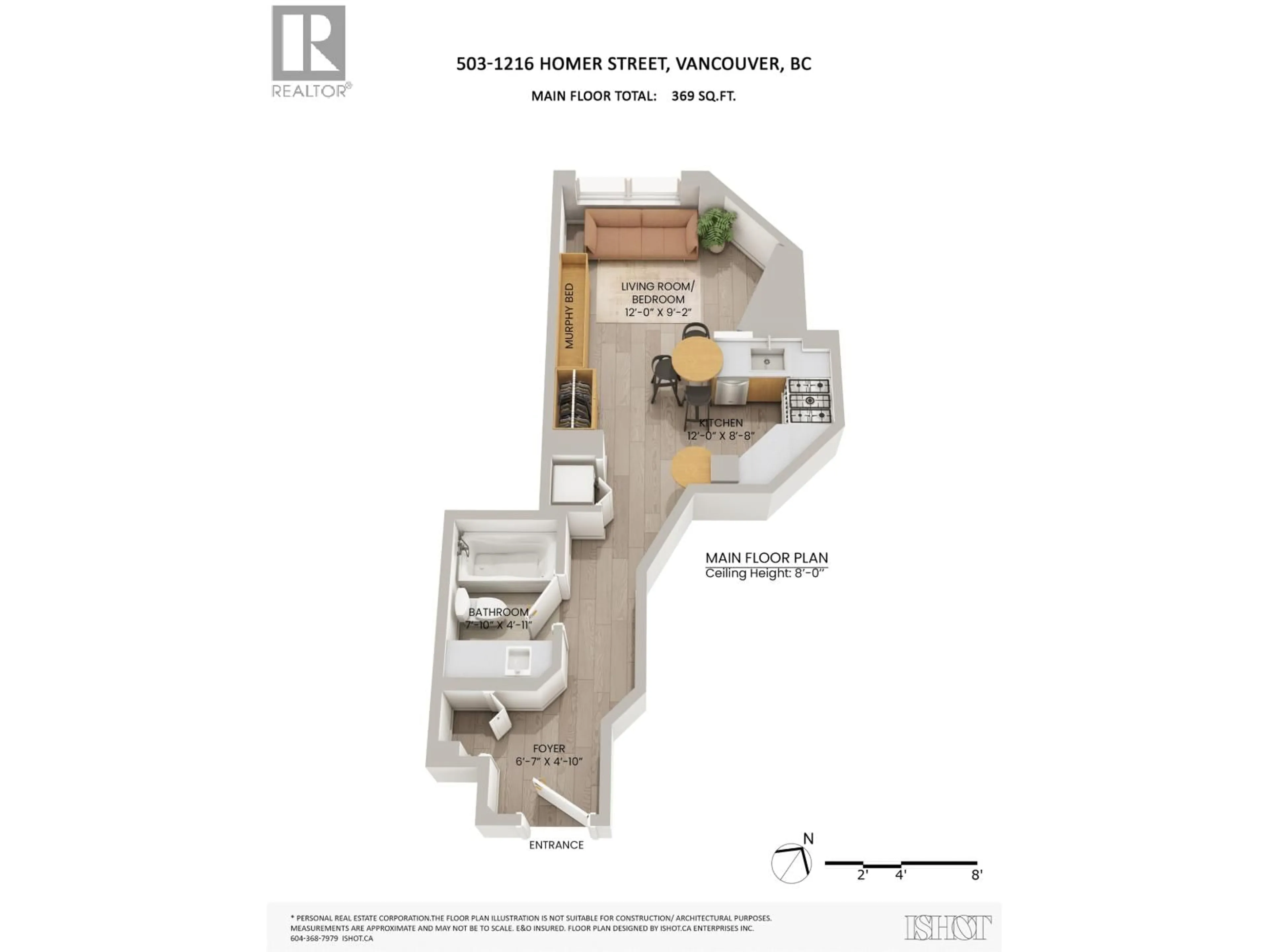 Floor plan for 503 - 1216 HOMER STREET, Vancouver British Columbia V6B6K5