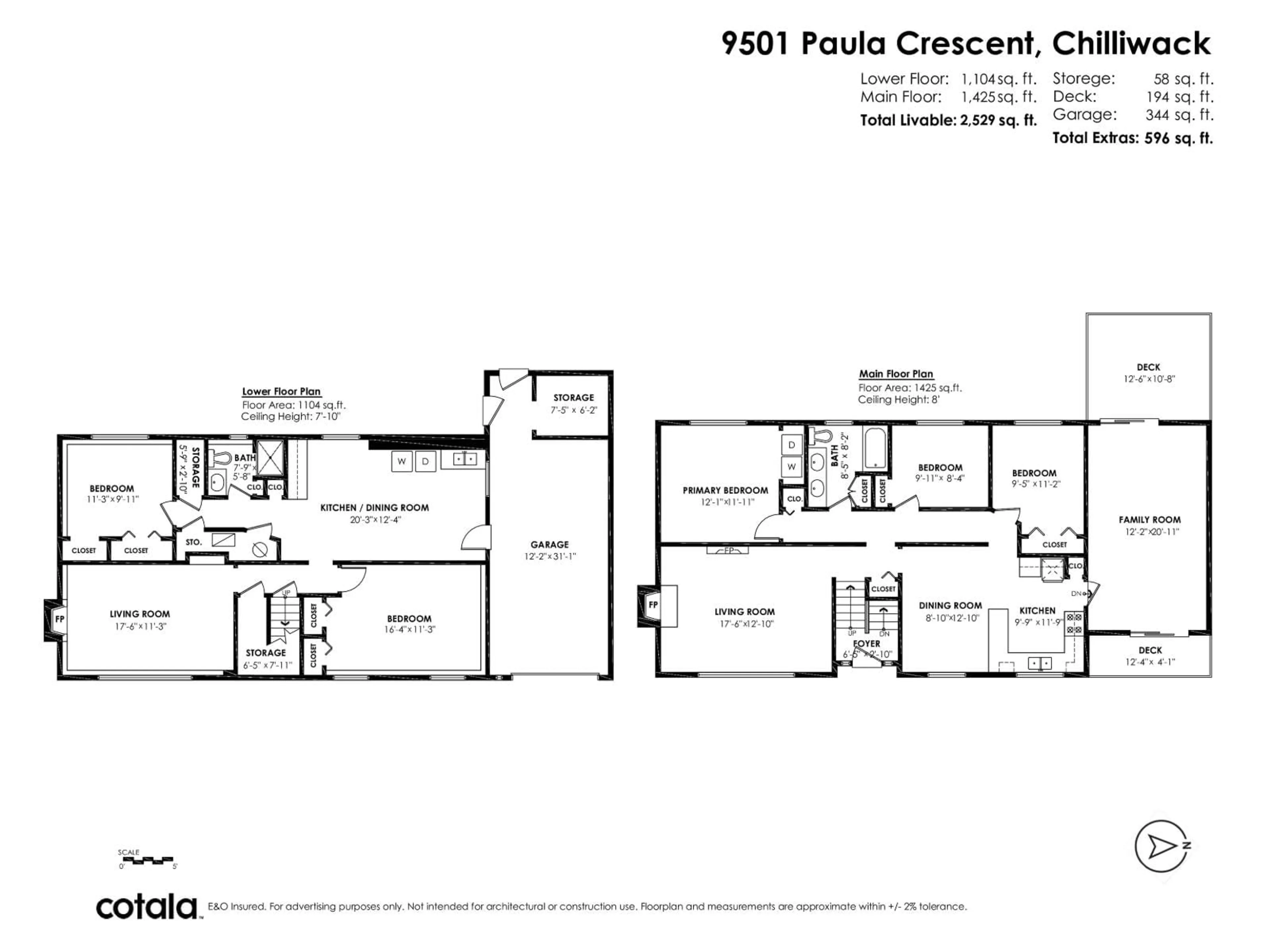 Floor plan for 9501 PAULA CRESCENT, Chilliwack British Columbia V2P6H1
