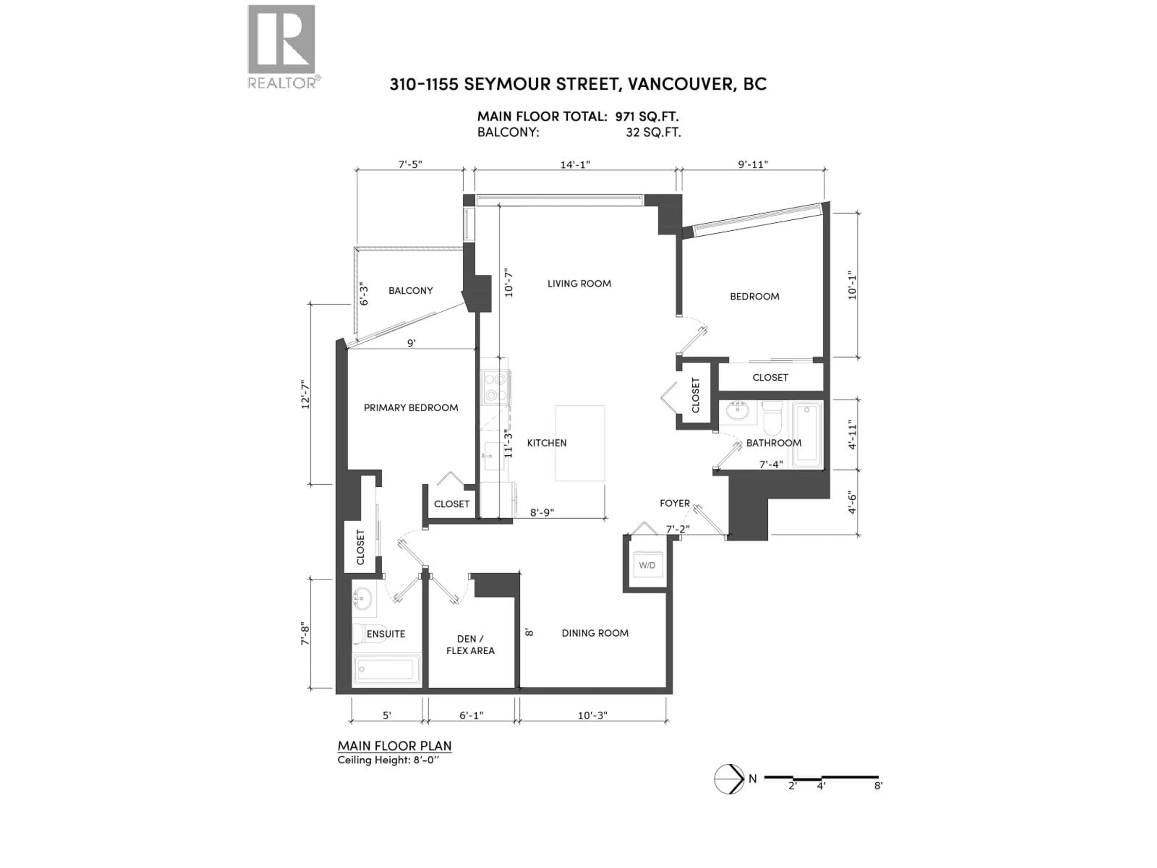 Floor plan for 310 - 1155 SEYMOUR STREET, Vancouver British Columbia V6B1K2