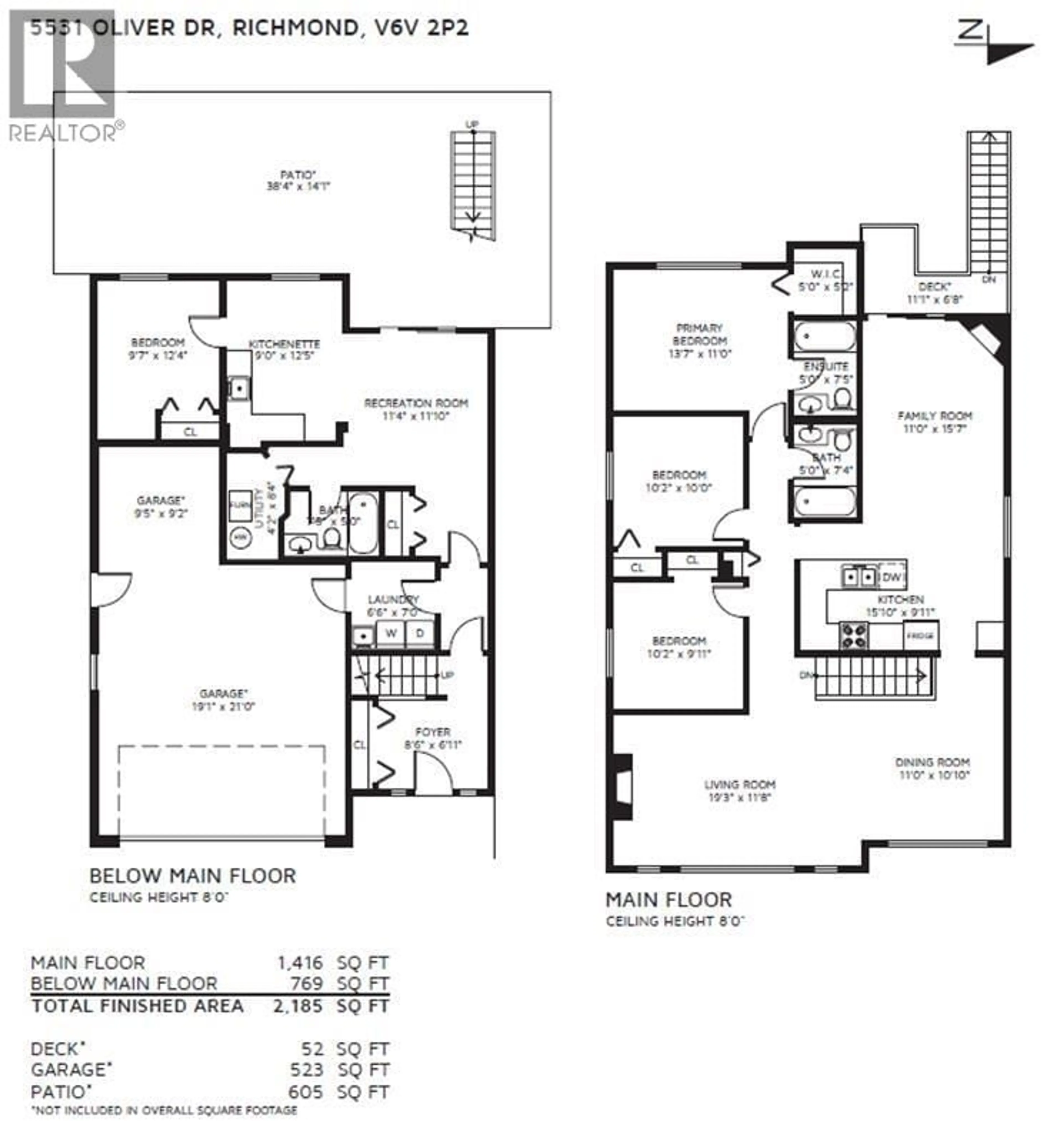 Floor plan for 5531 OLIVER DRIVE, Richmond British Columbia V6V2P2