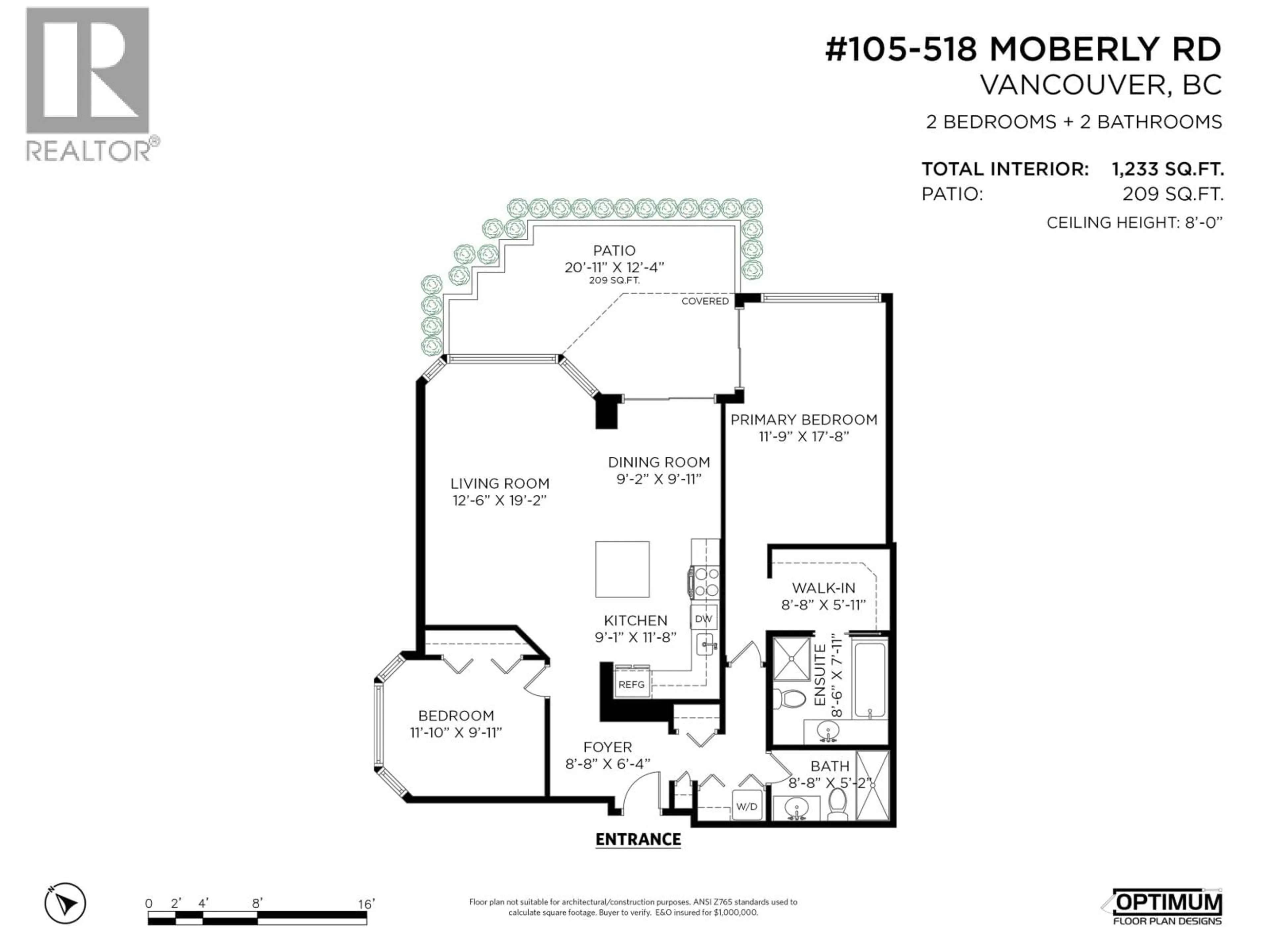 Floor plan for 105 - 518 MOBERLY ROAD, Vancouver British Columbia V5Z4G3